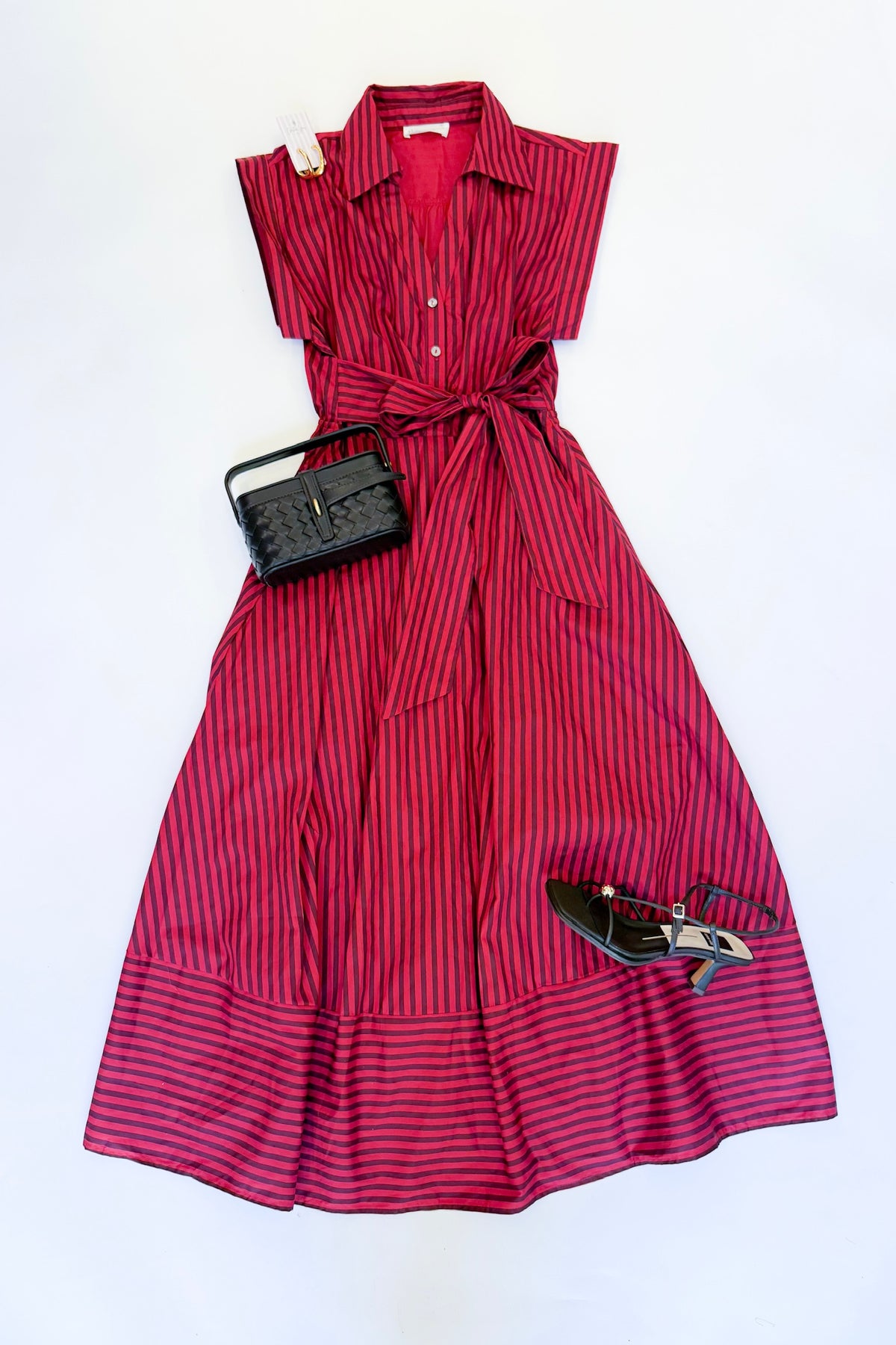 Meg Striped Midi Dress