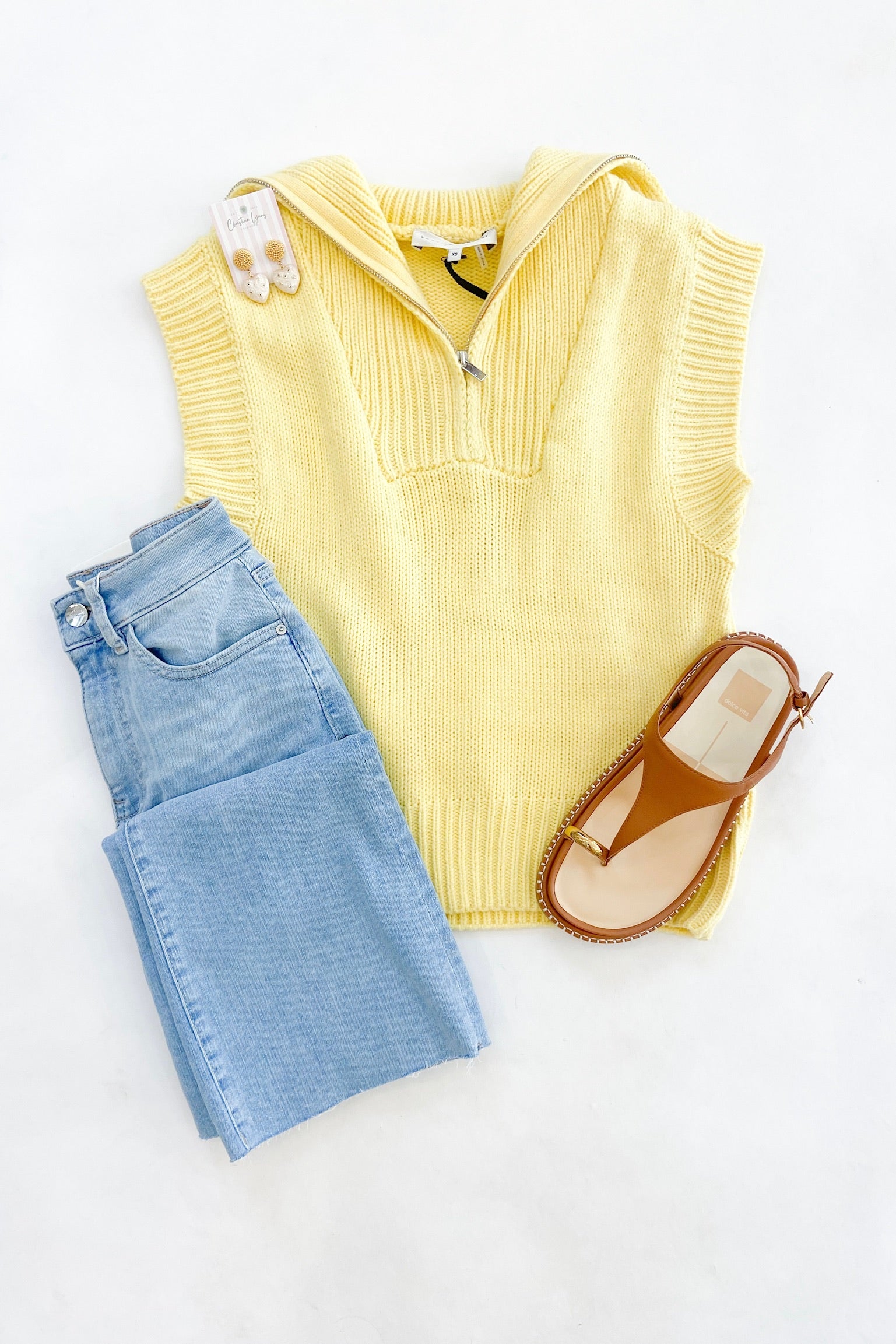 Butter Yellow Sweater Vest