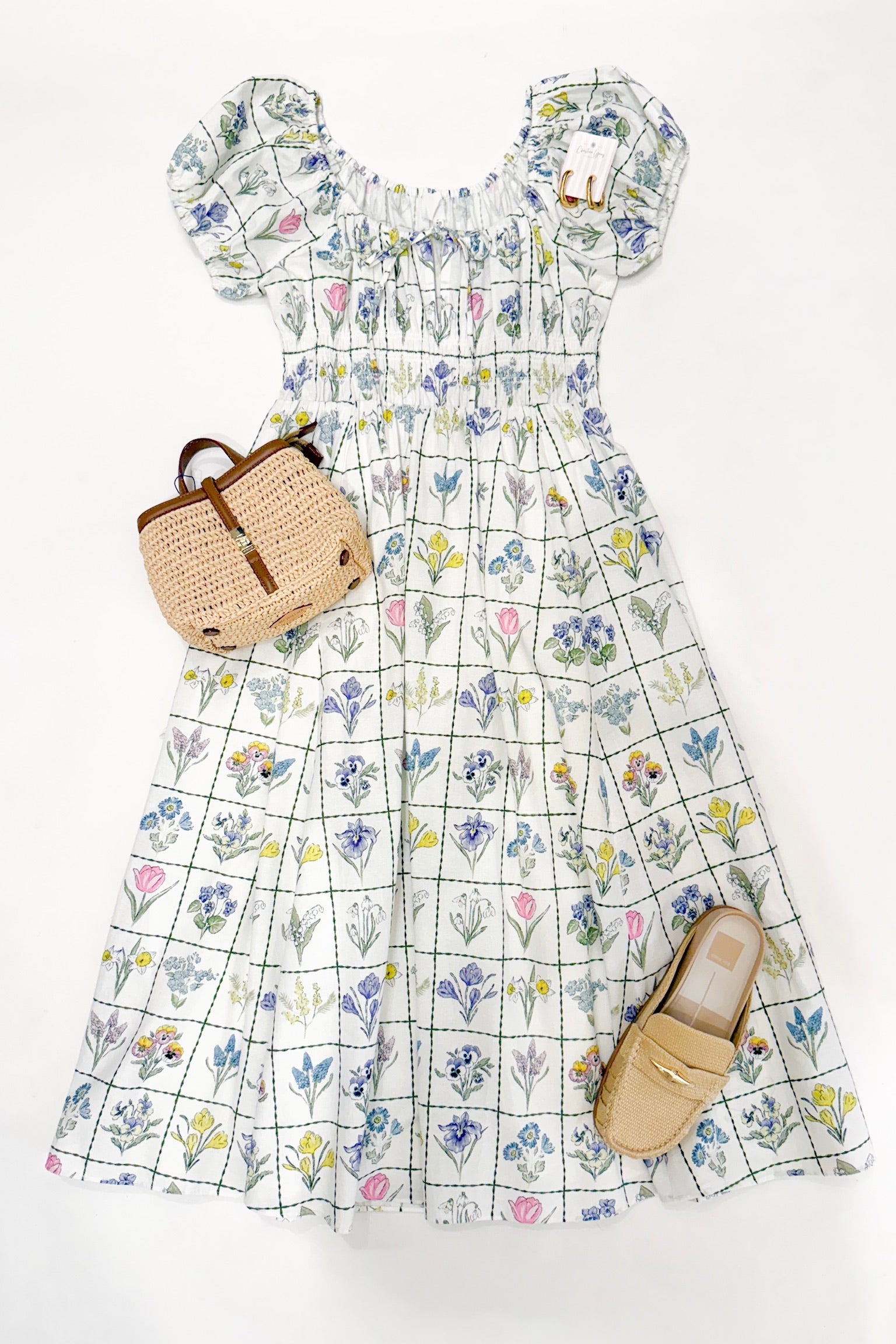 Picnic Floral Midi Dress