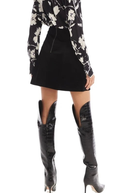 Rhinestone Skirt Black
