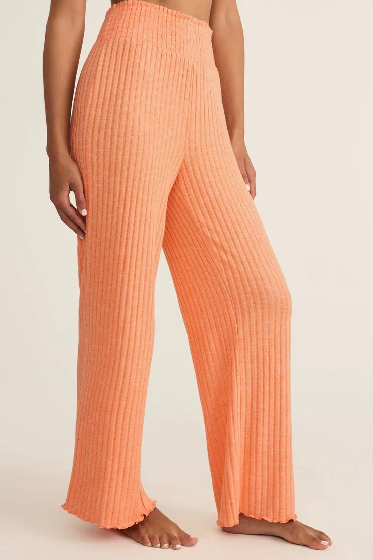 Malibu Orange Rib Pant