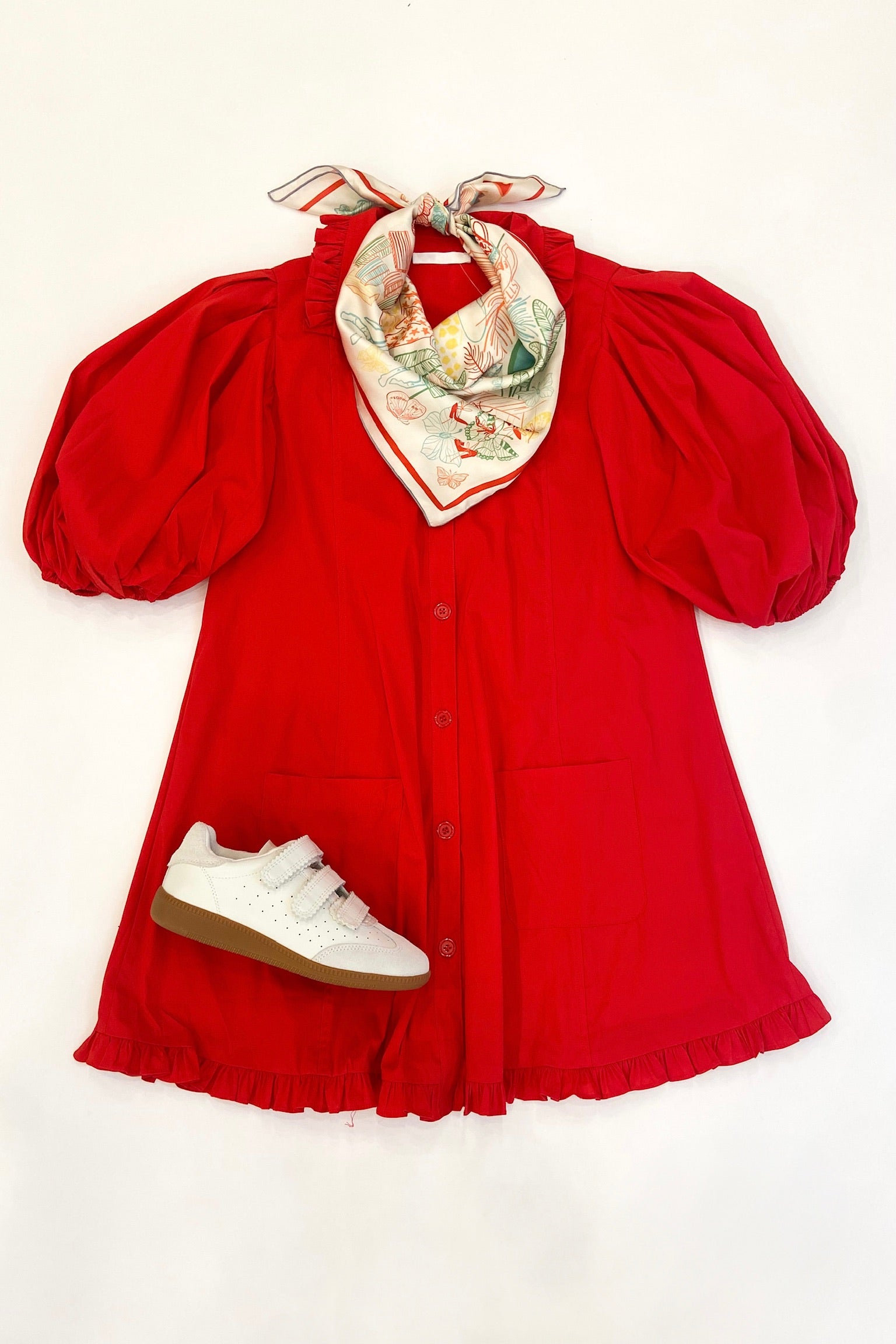 Red Ruffle Dress