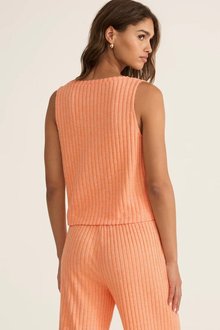 Malibu Orange Rib Tank