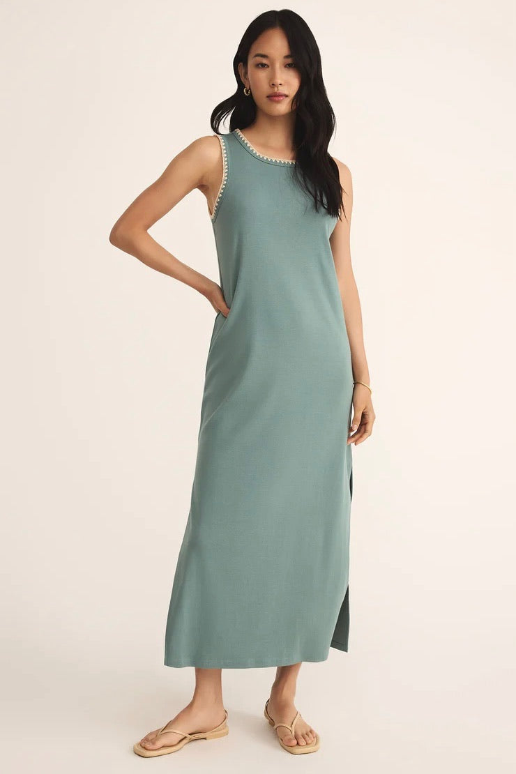 Delamer Midi Dress Sea Pine