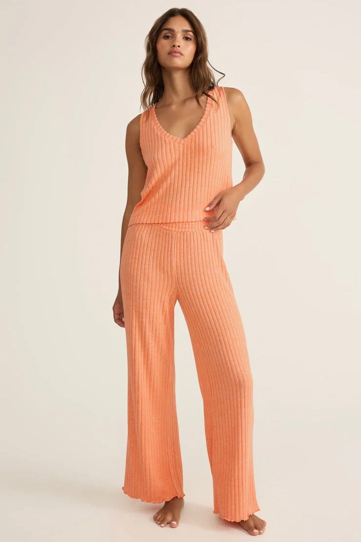 Malibu Orange Rib Pant