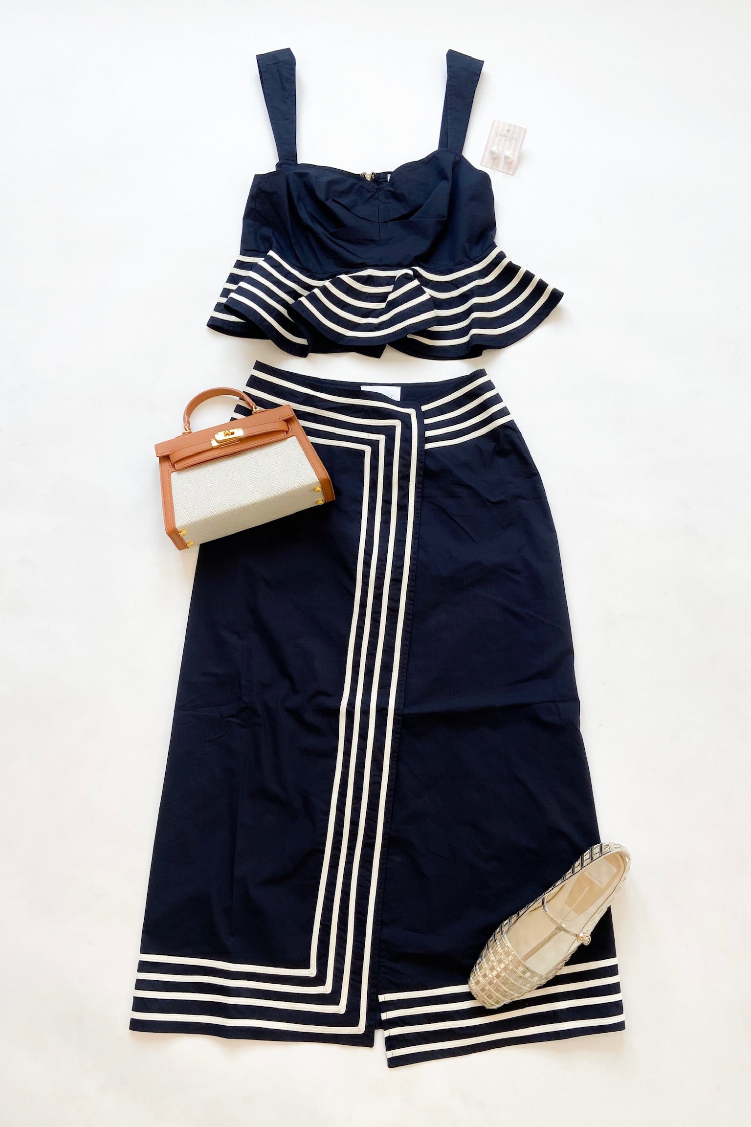Paige Skirt Set Navy