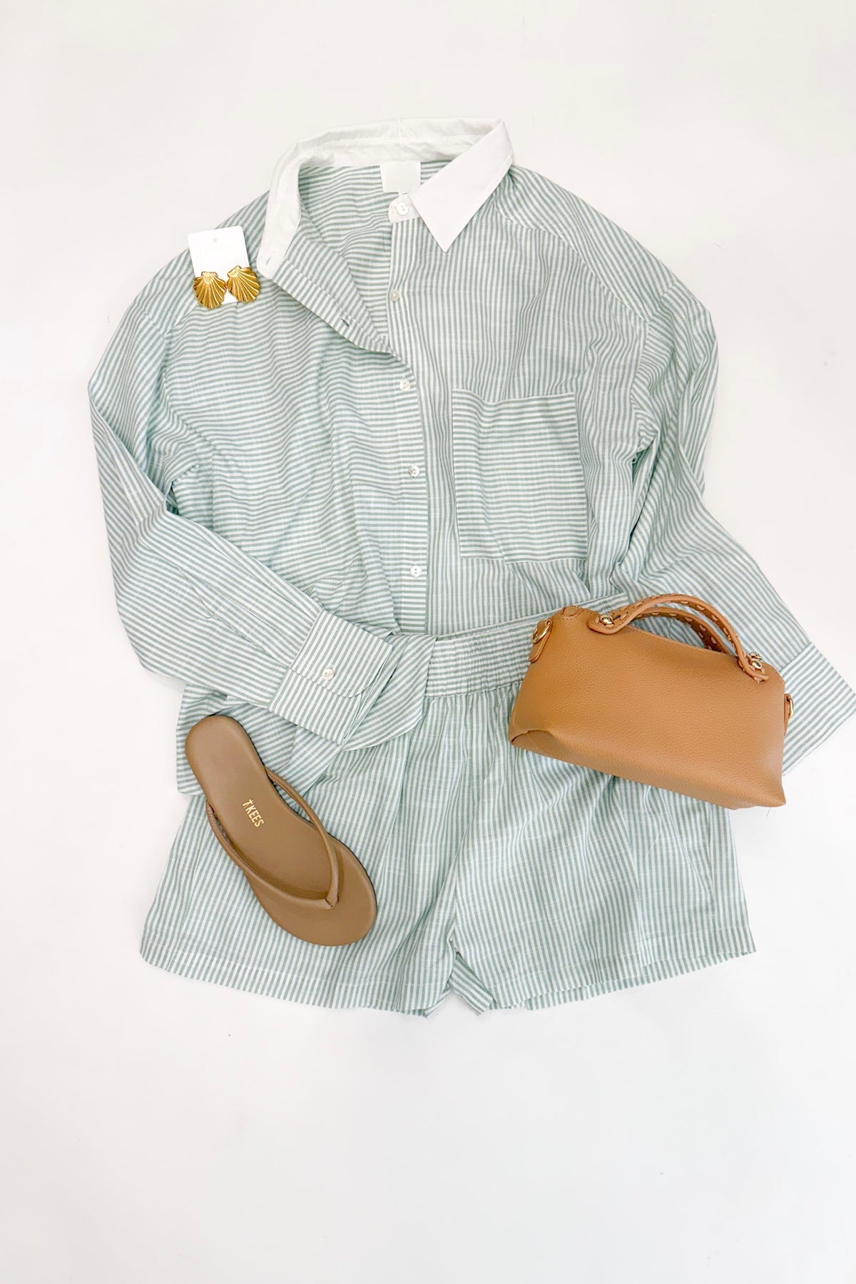 Benson Short Mint Stripe