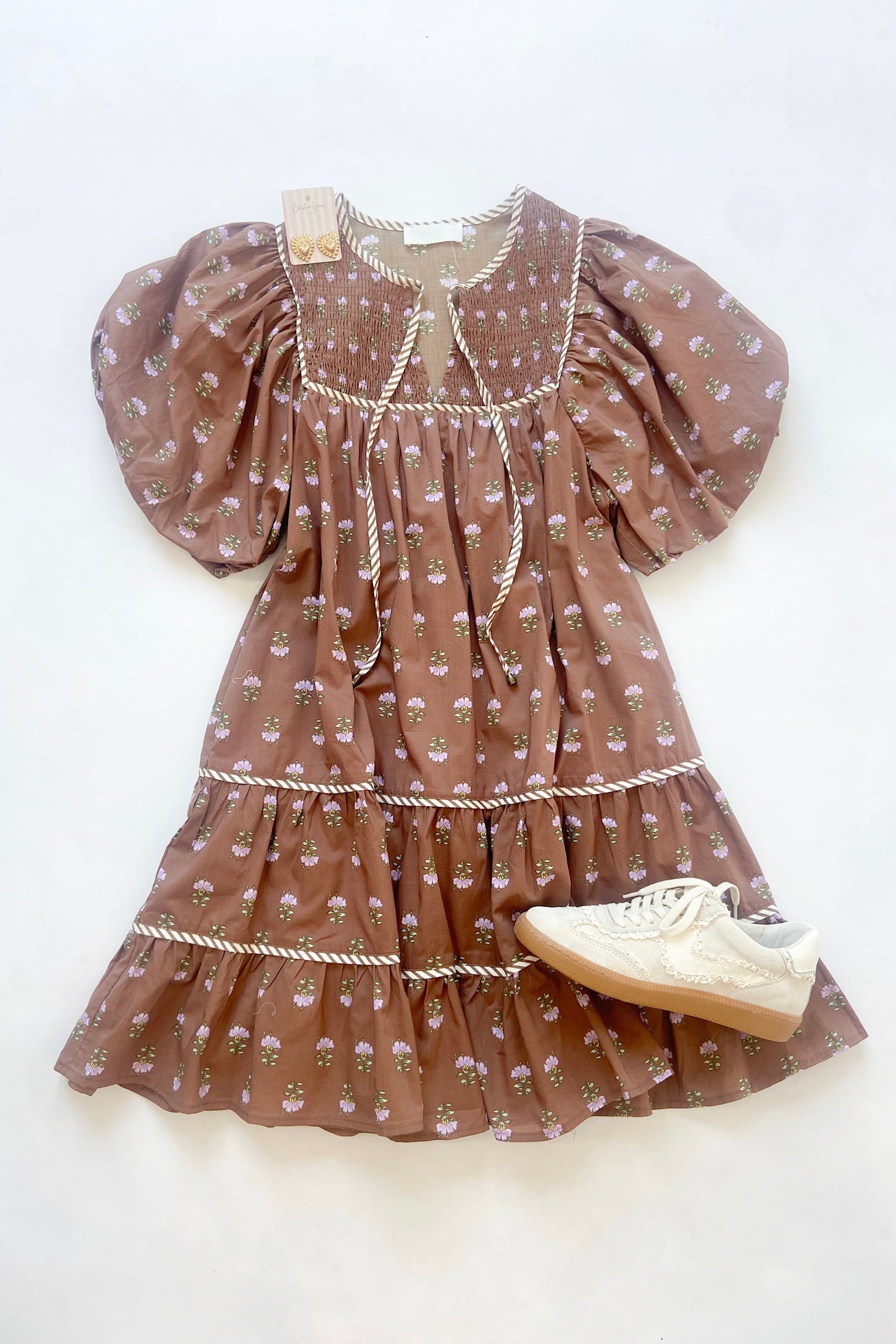 Cilla Dress Brown Floral