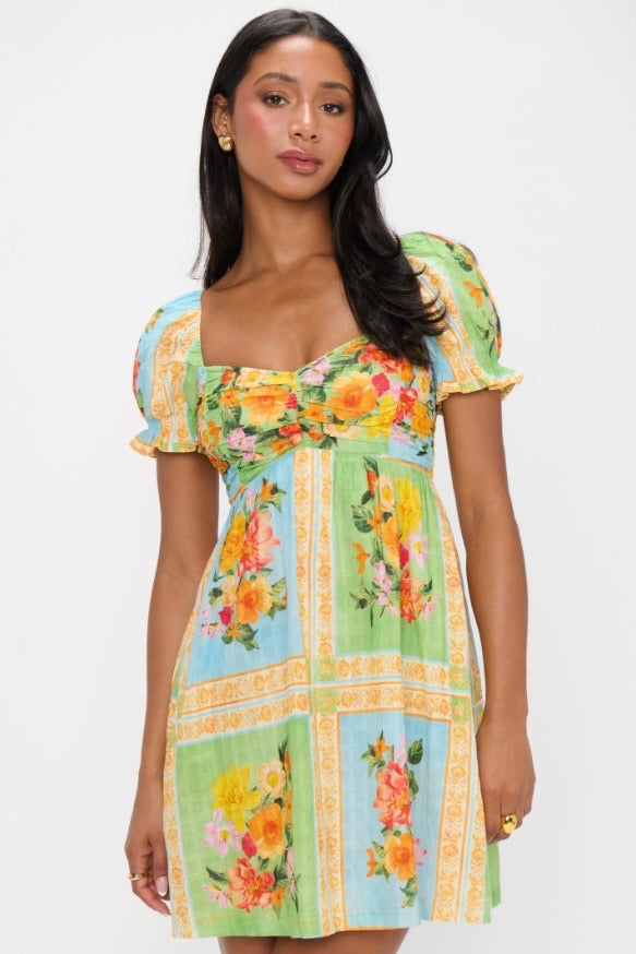 Annabelle Mini Dress Country Bouquet