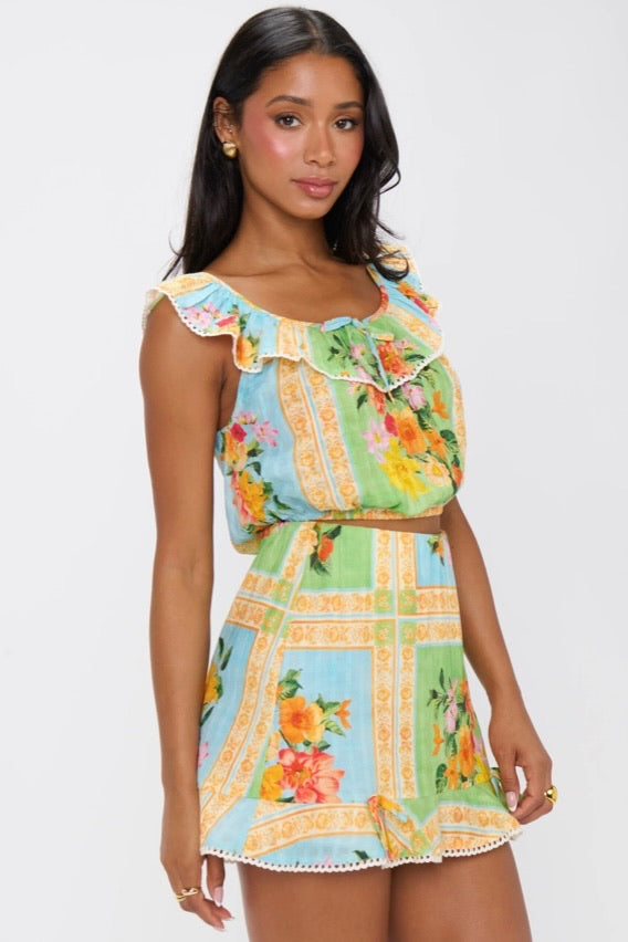 All Night Ruffle Skort Country Bouquet