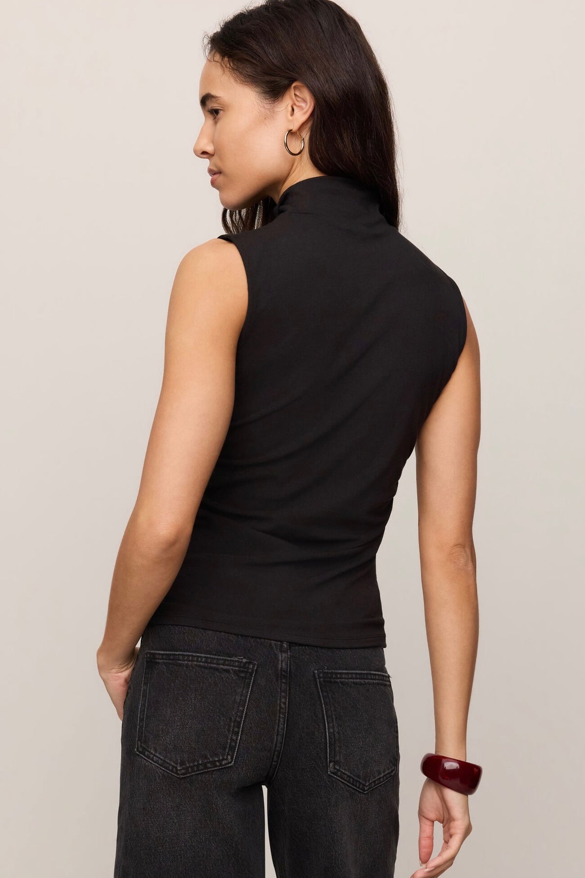 Silva High Neck Tank Black