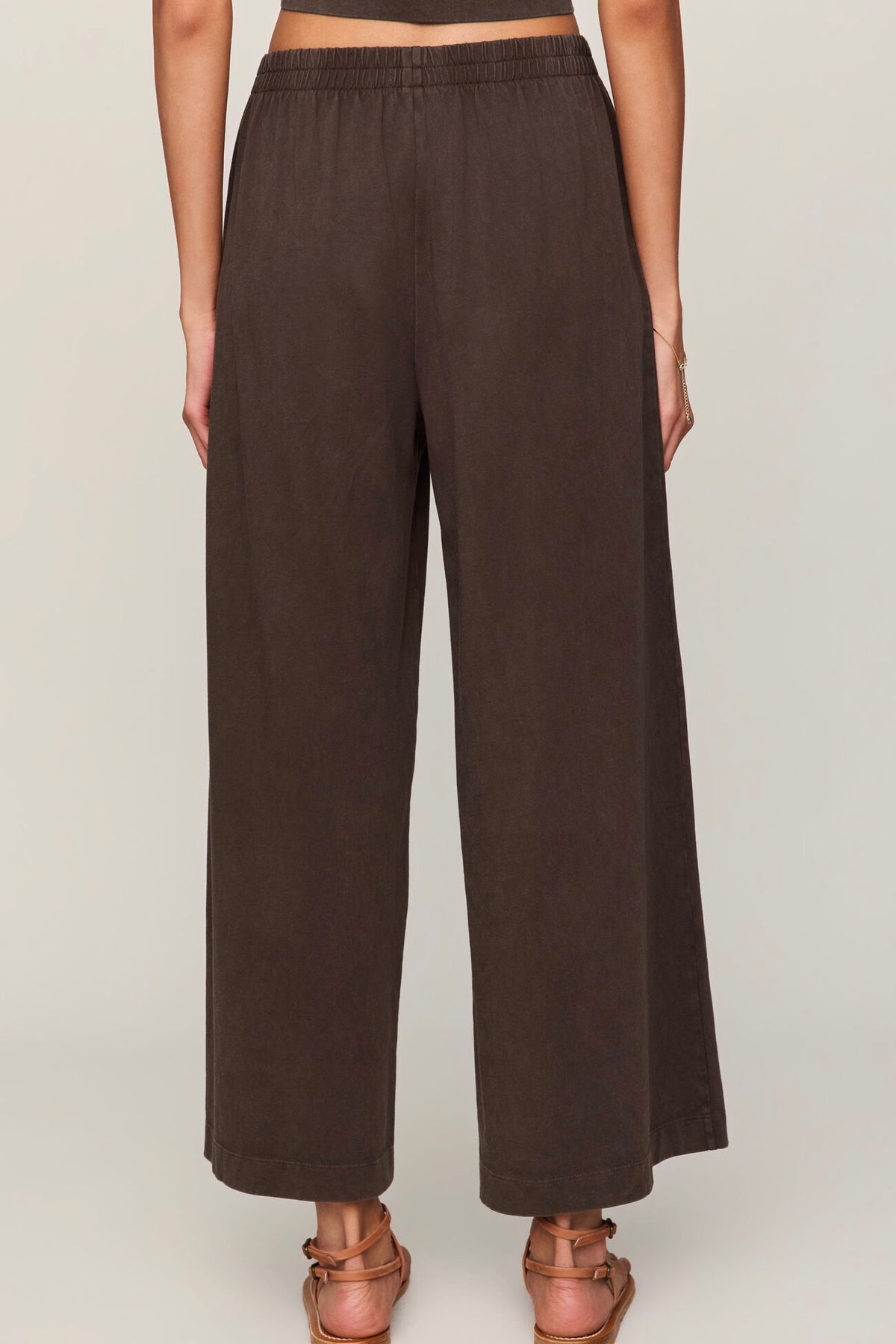 Scout Jersey Crop Flare Pant Dark Chocolate