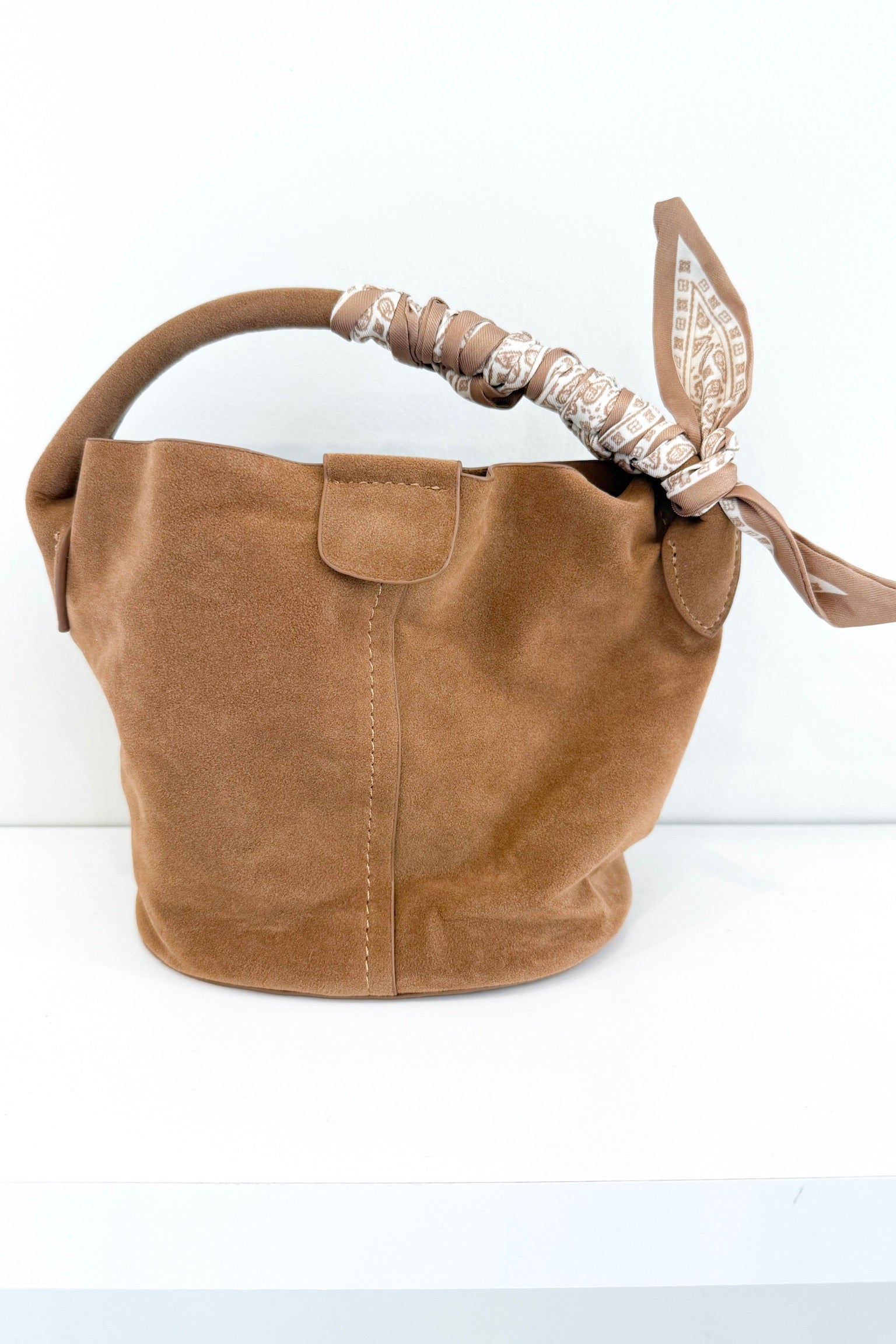 Suede Bucket Bag