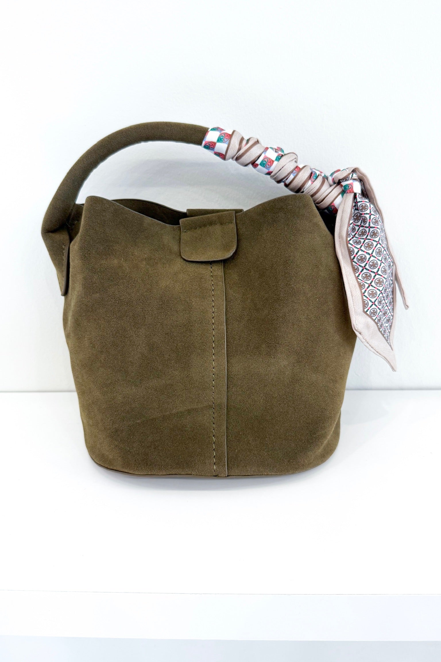Suede Bucket Bag
