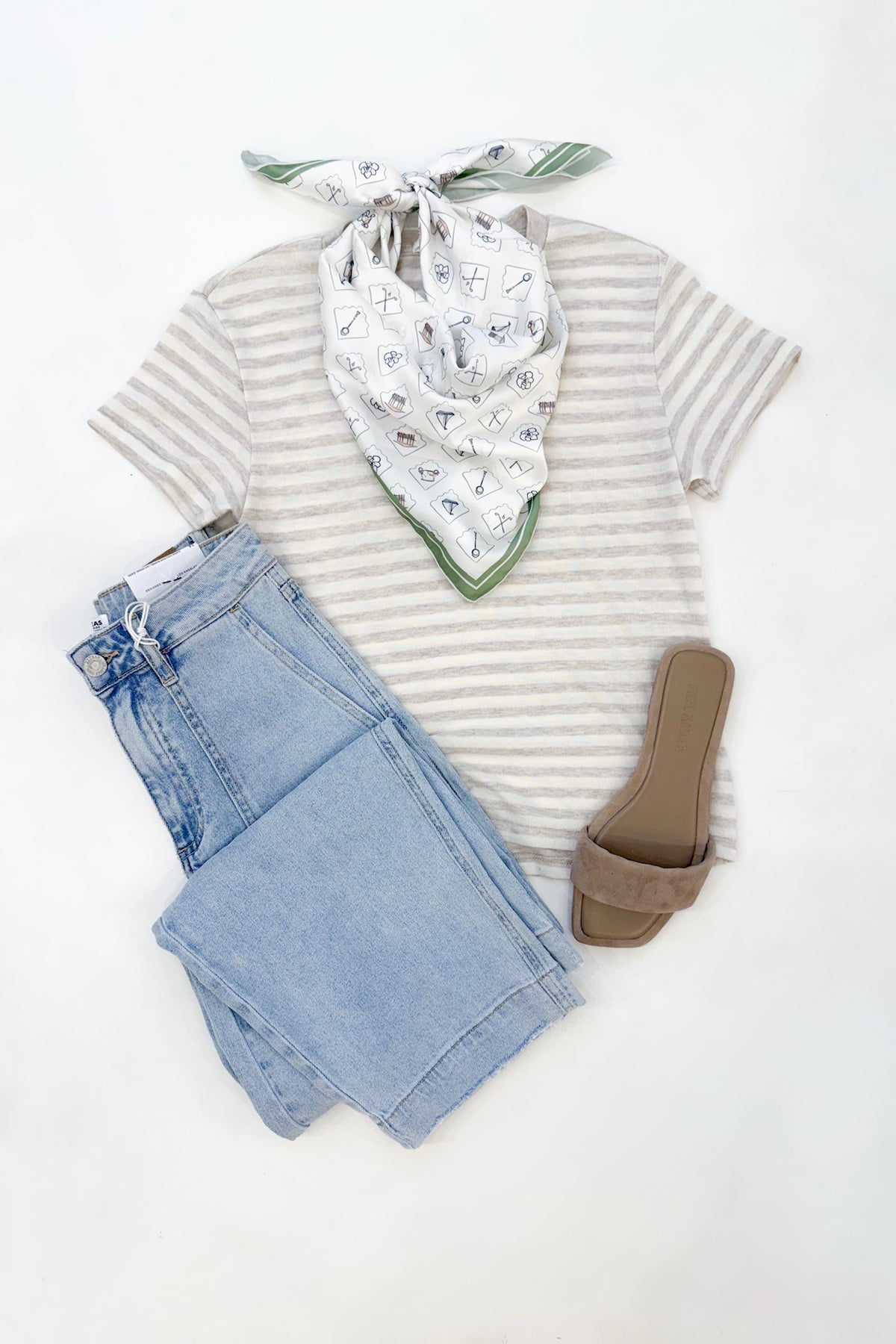 Tourist Striped Tee Natural Heather