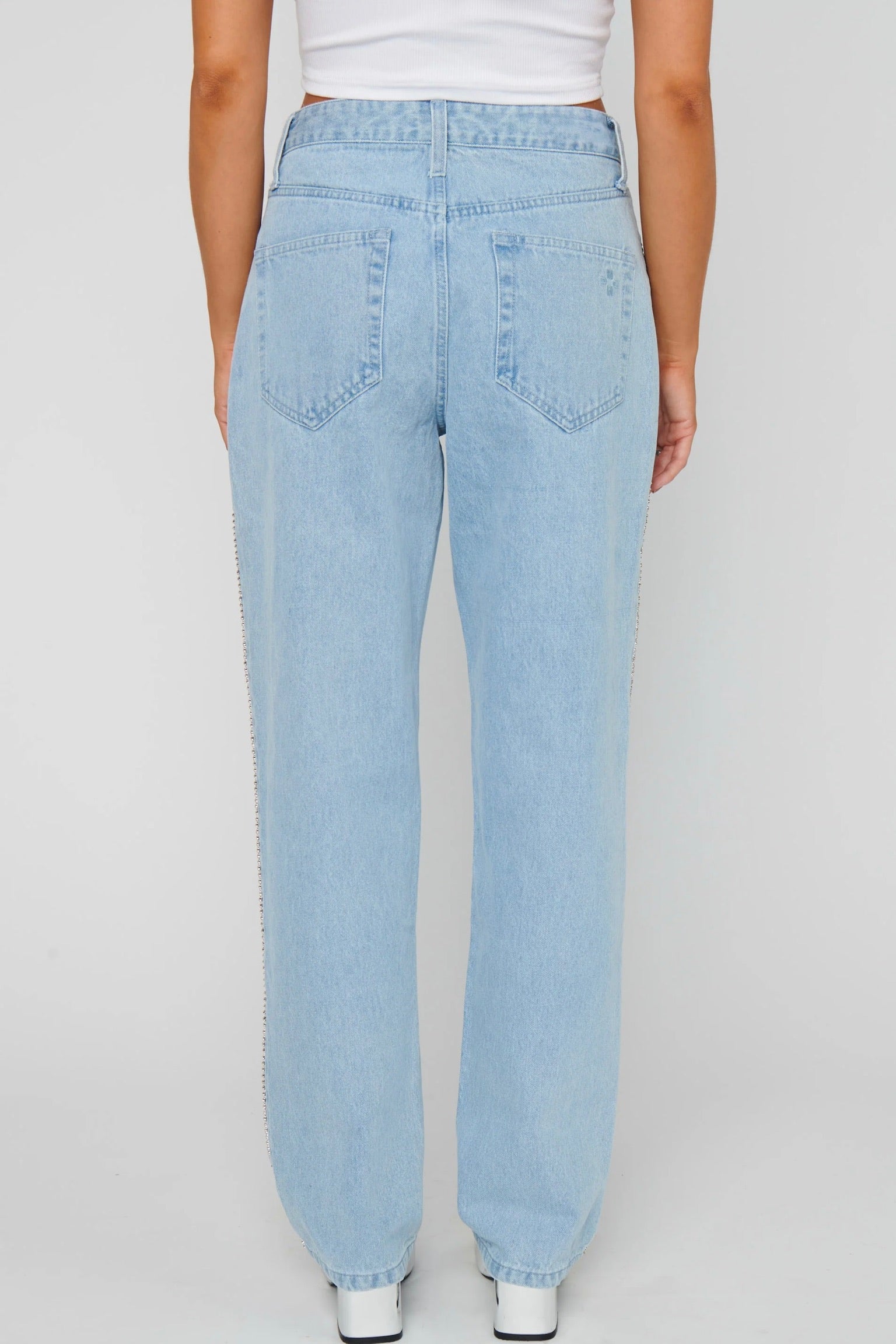 Icon Jeans Rhinestone Trim