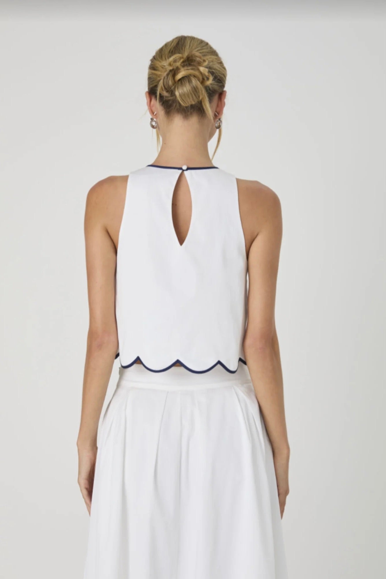 Alexis Cotton Scallop Top