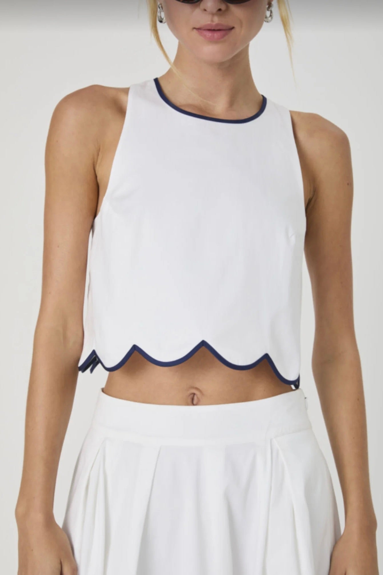 Alexis Cotton Scallop Top