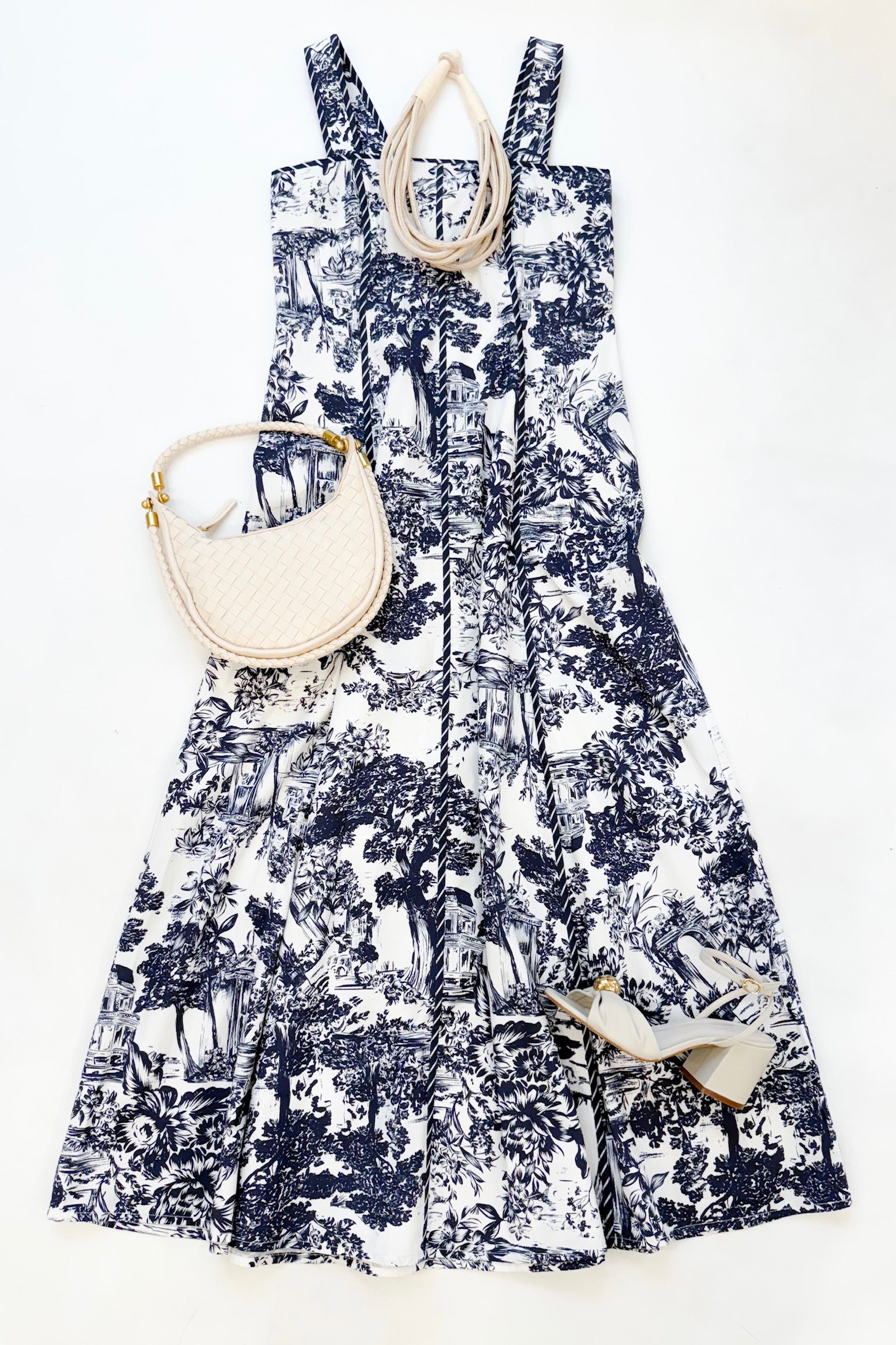 loren midi dress Loren Midi Dress Navy Toile