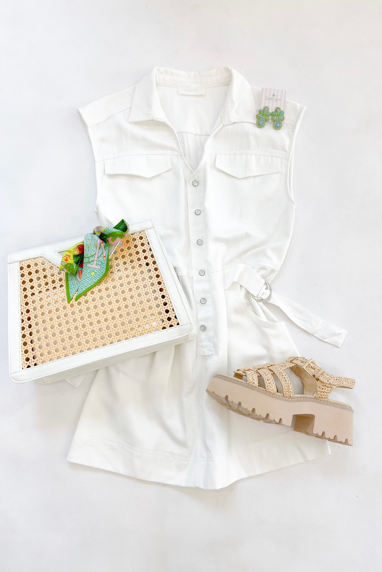 White Denim Dress