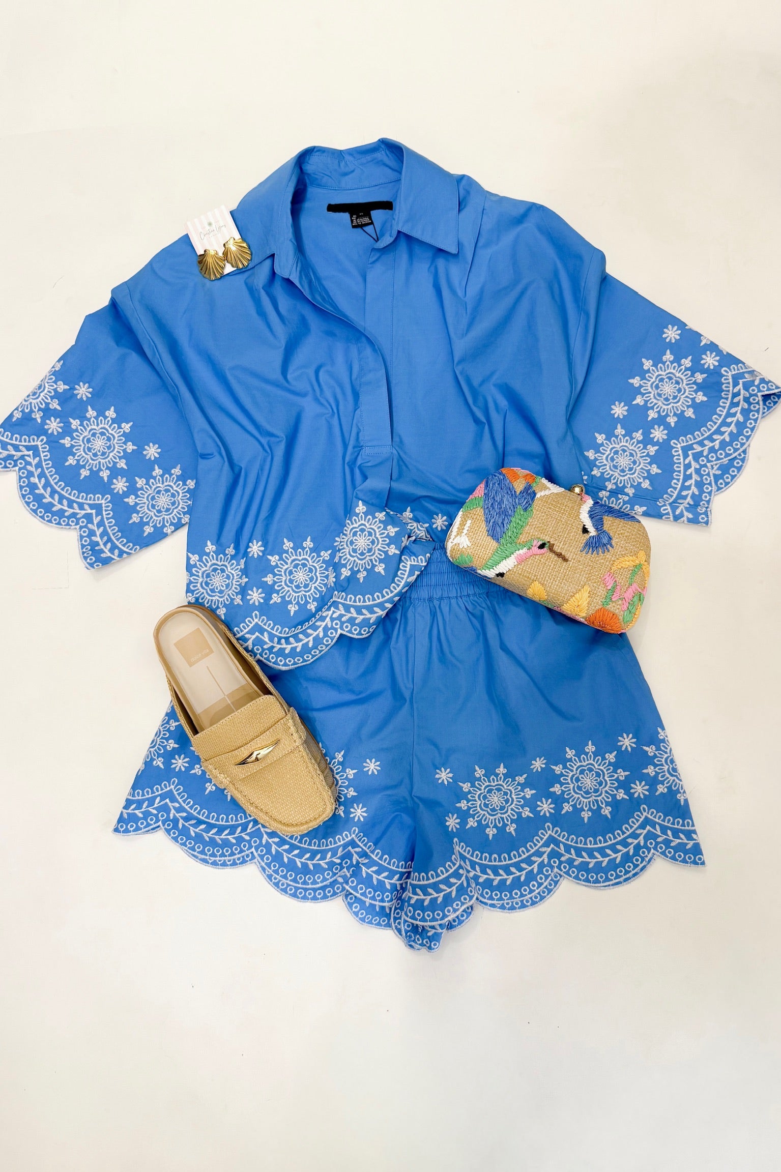 Alissa Cotton Embroidered Top