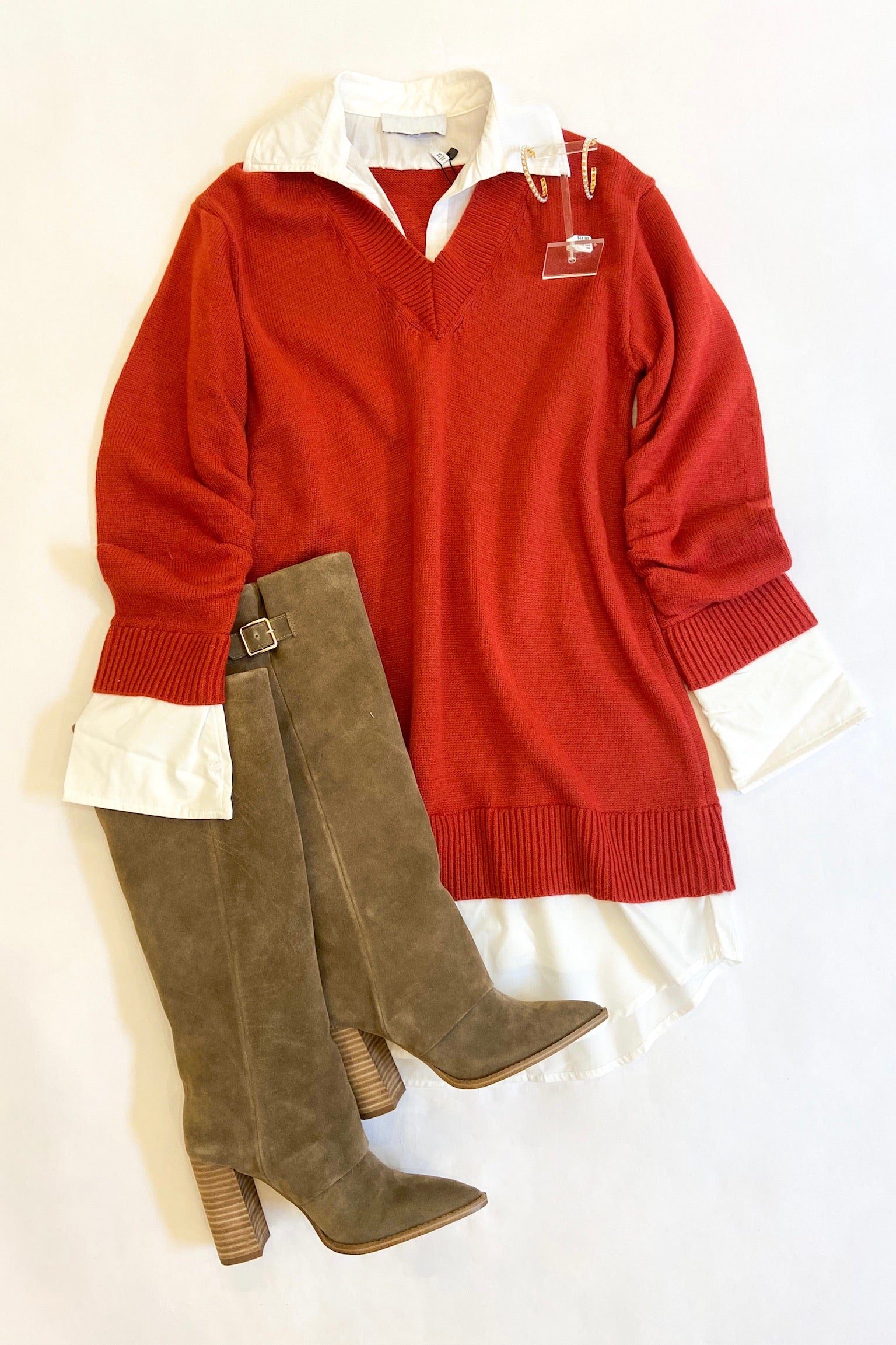 Colby Mixed Media Sweater Dress