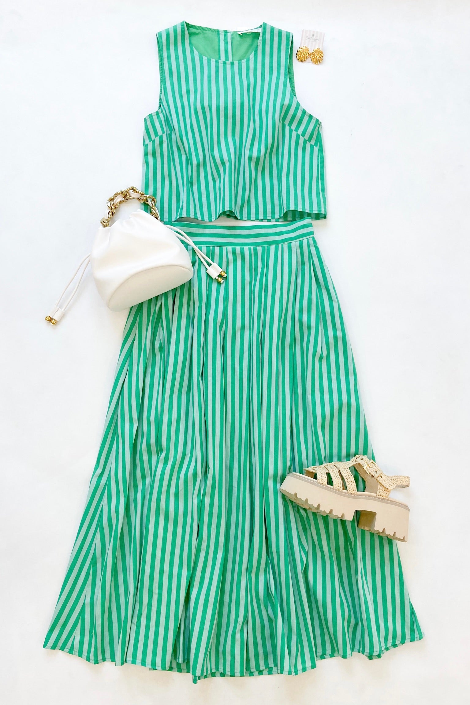 Stassi Skirt Set Green