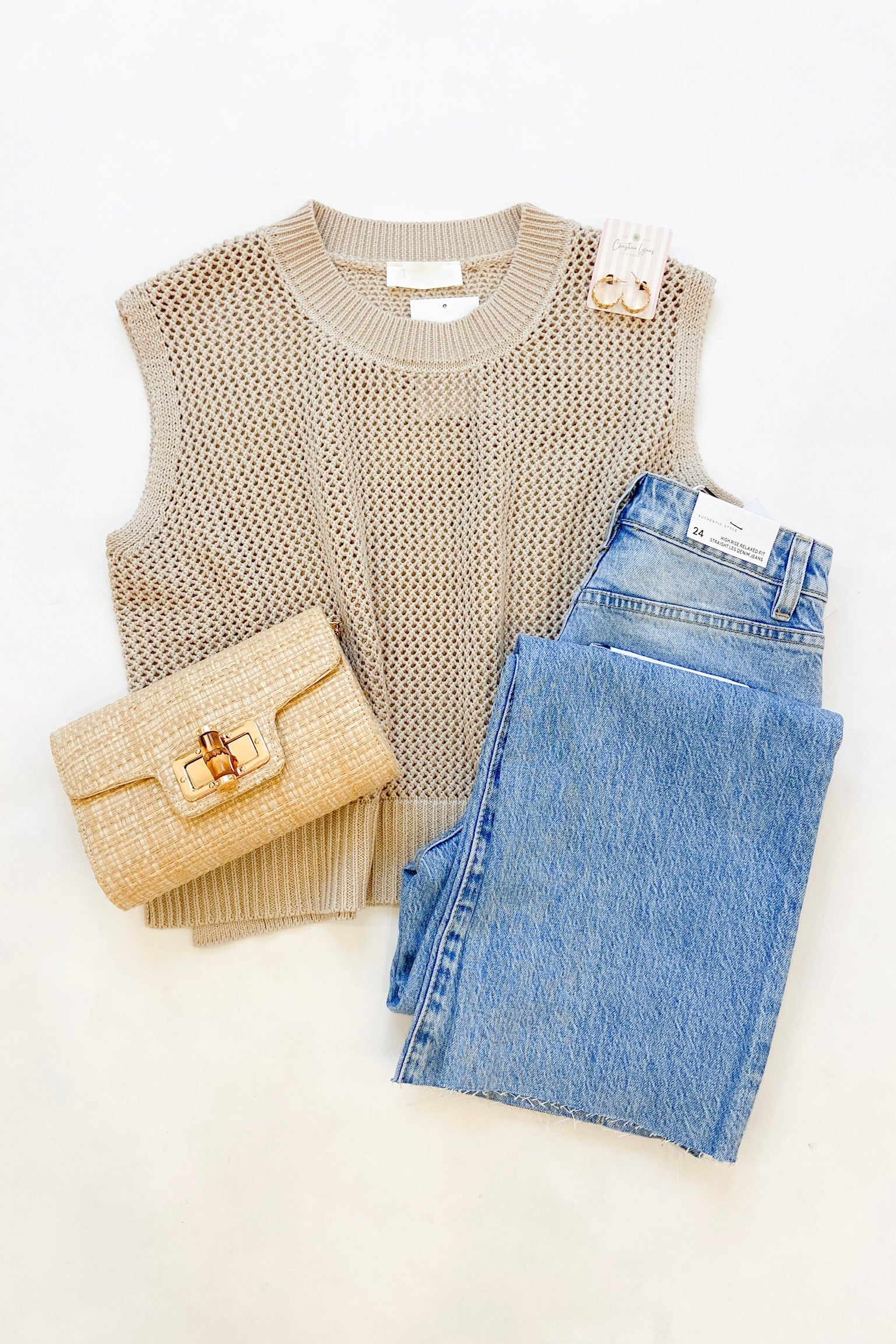 Jessie Sweater Top Taupe