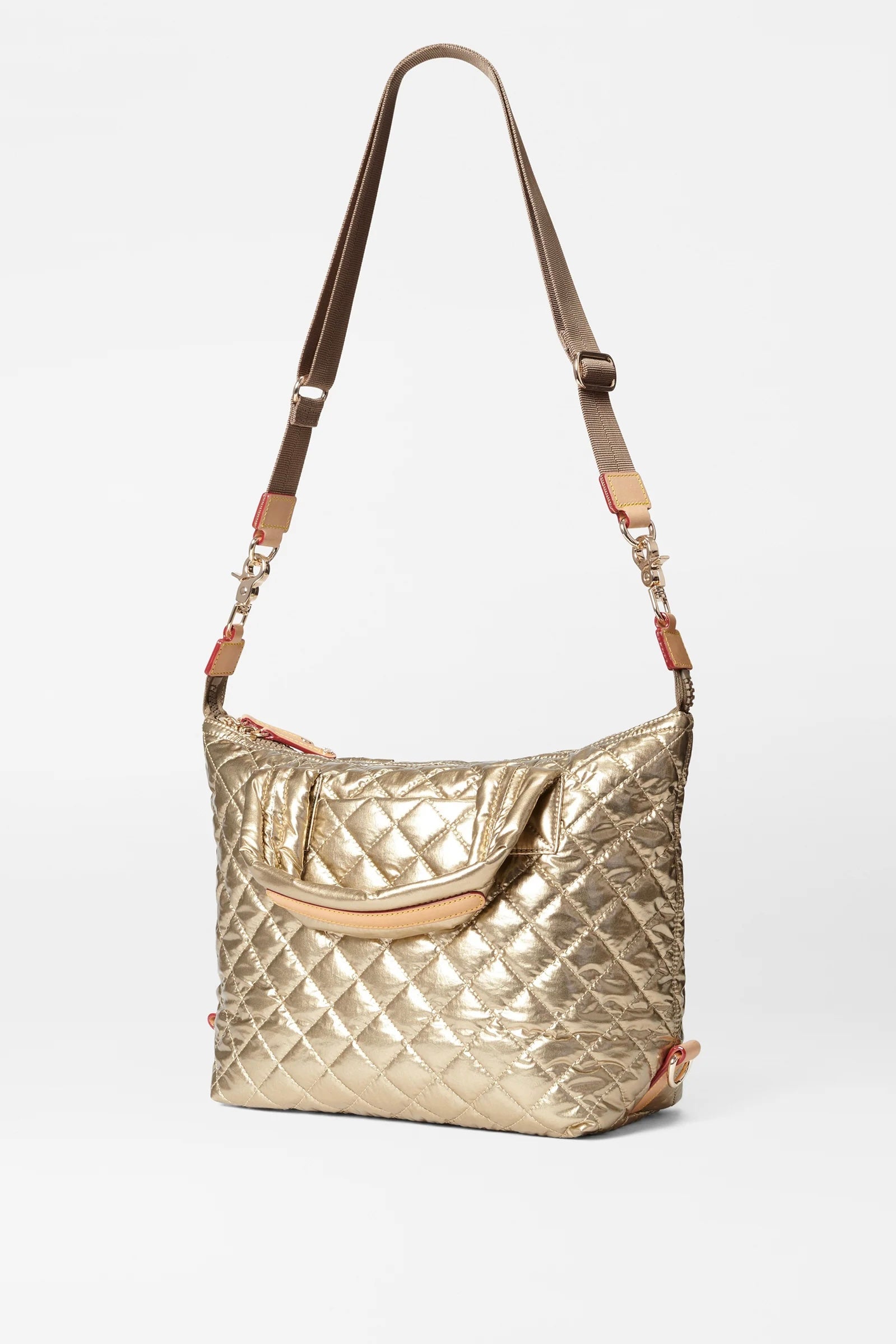 Small Sutton Deluxe Bag Antique Gold Metallic