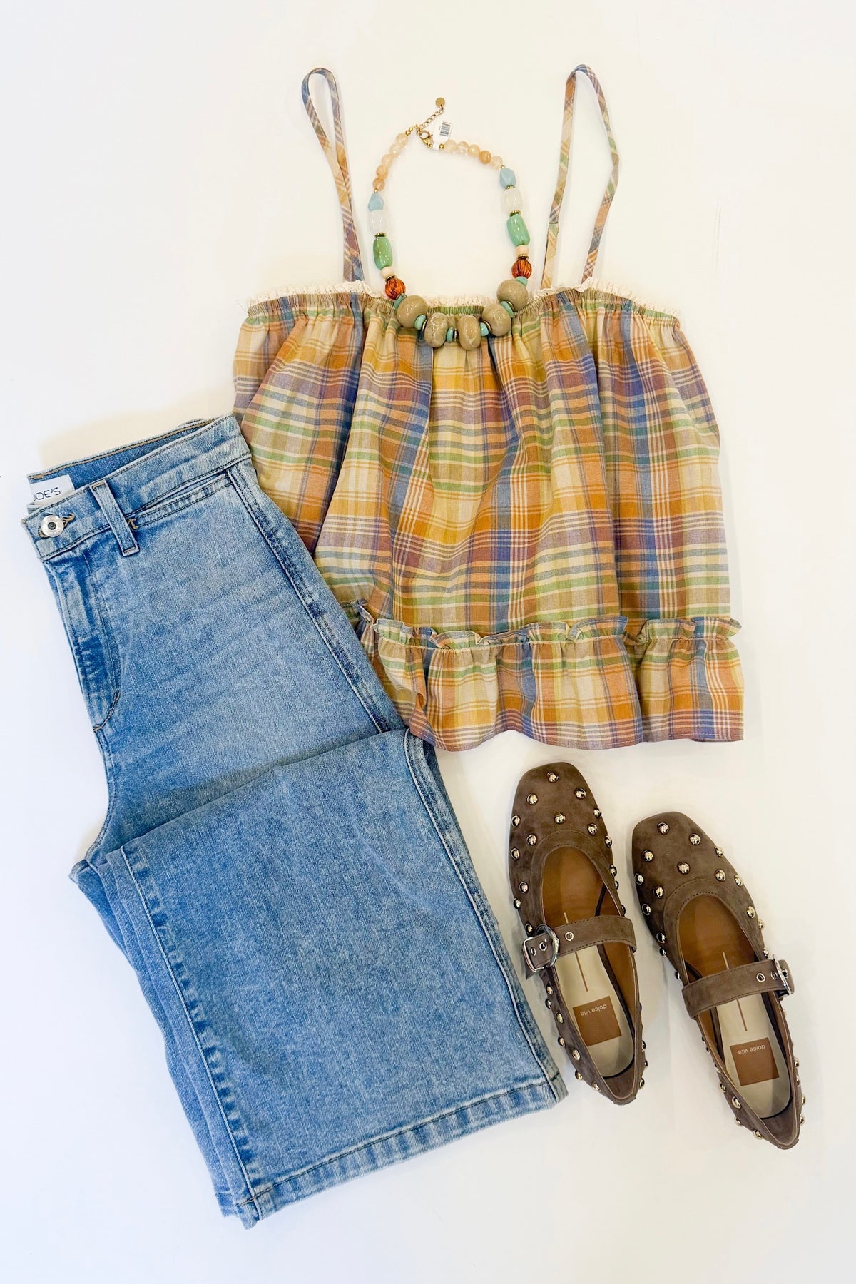 Tessi Plaid Top