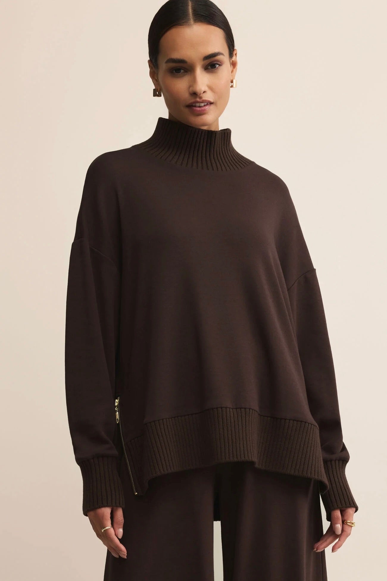 Sable Luxe Sweatshirt Chocolate