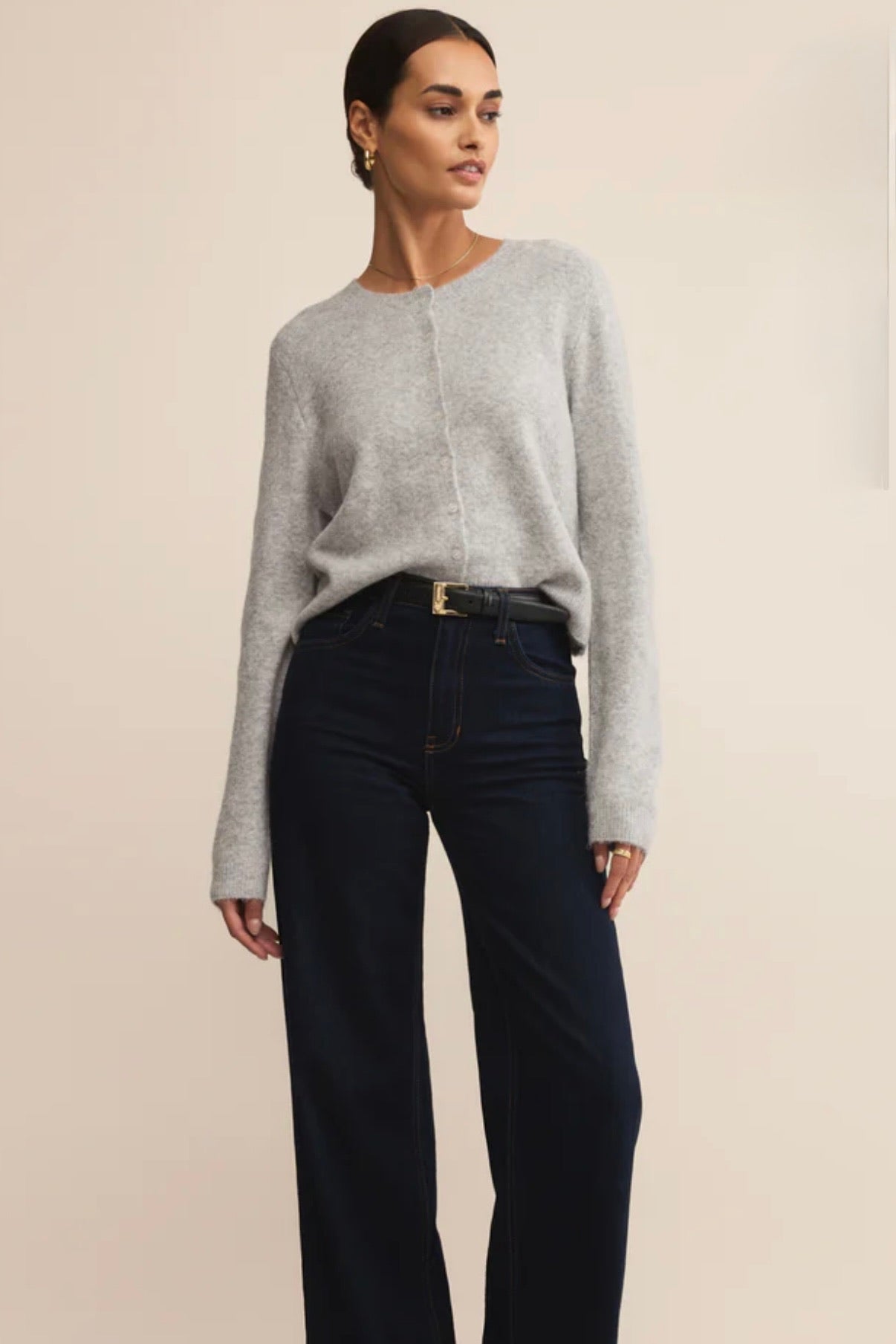 Medina Cardigan Heather Grey