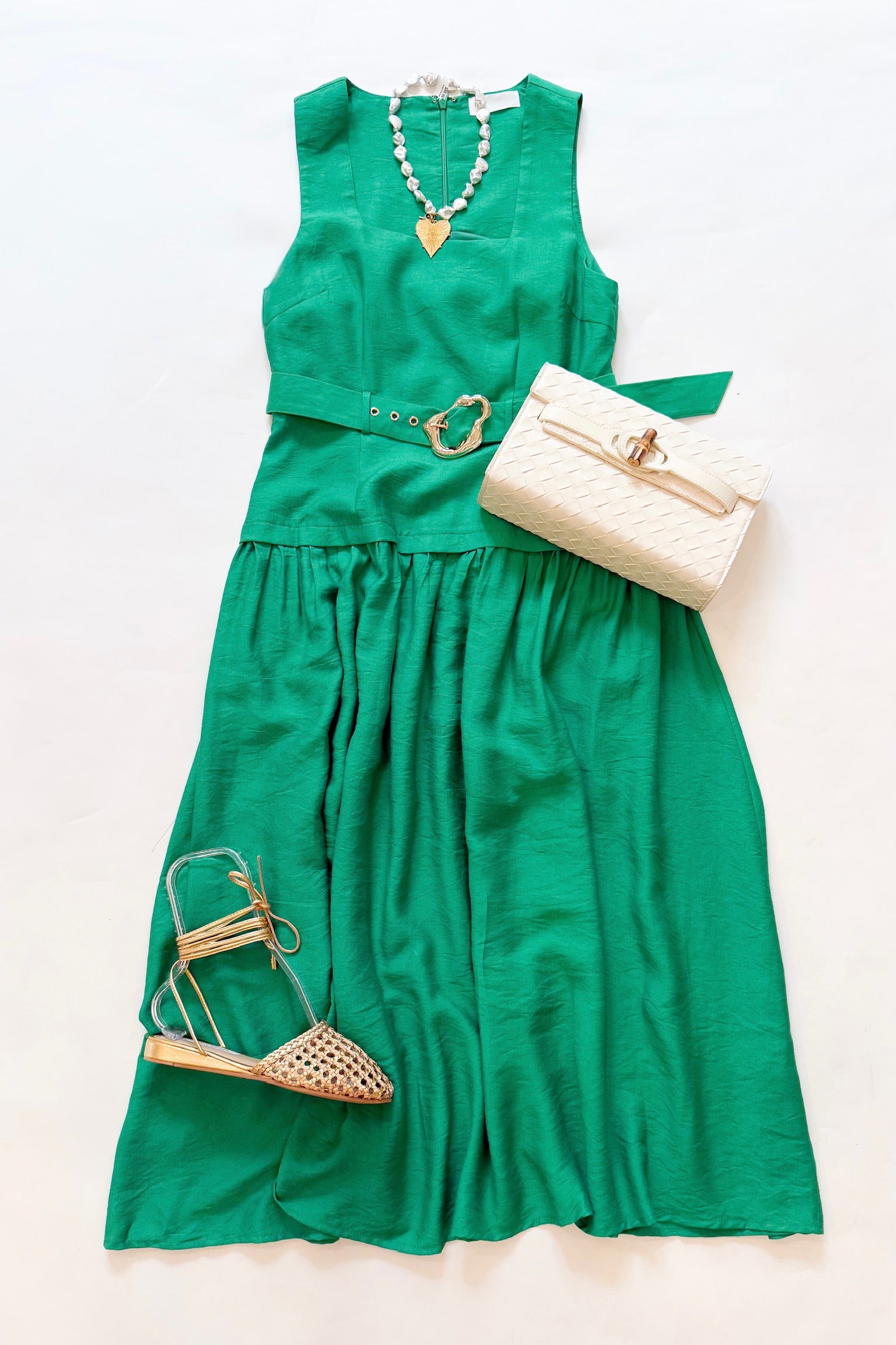 Emerald Isle Midi Dress Large