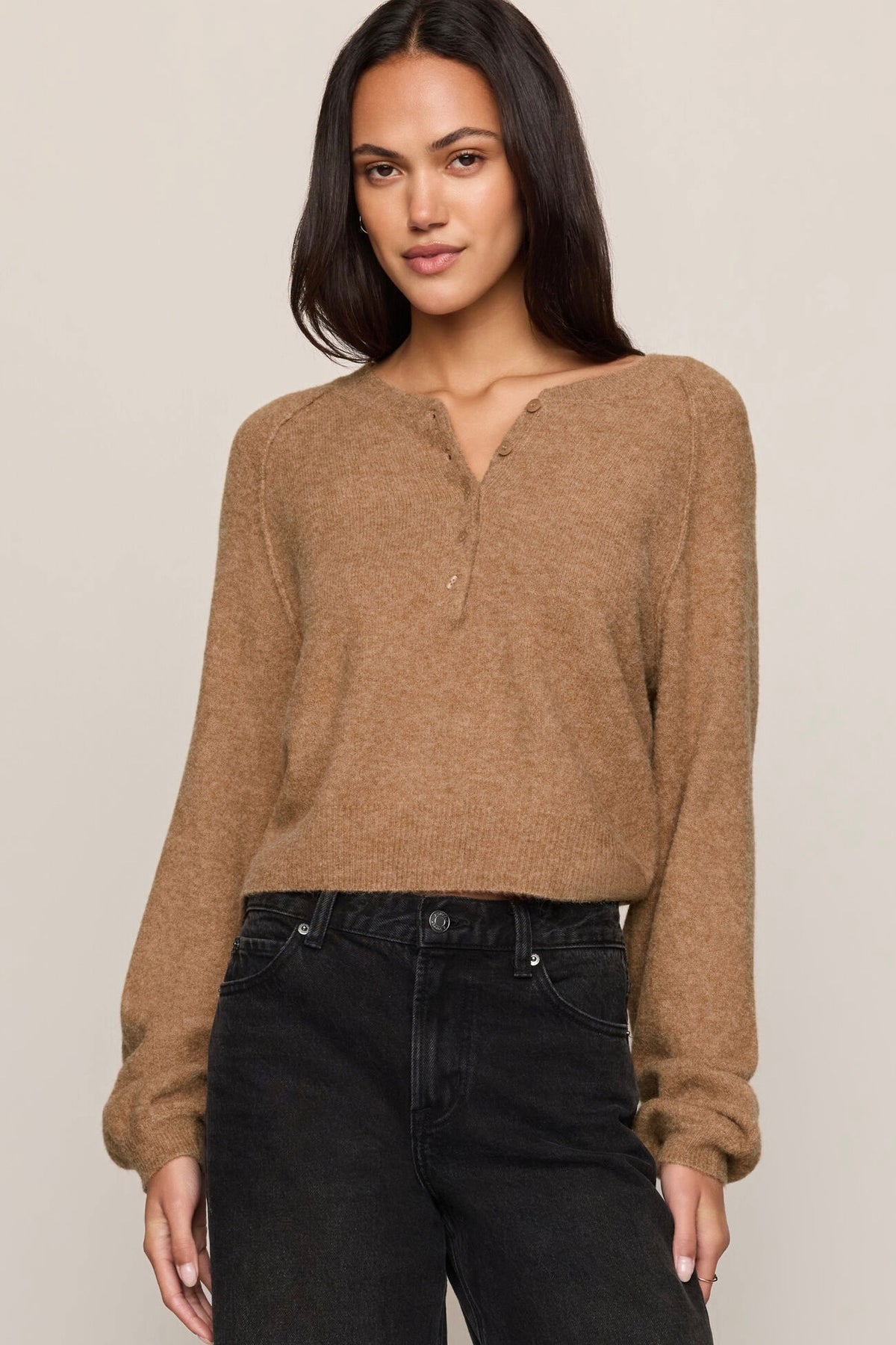 Westmont Henley Sweater Caramel