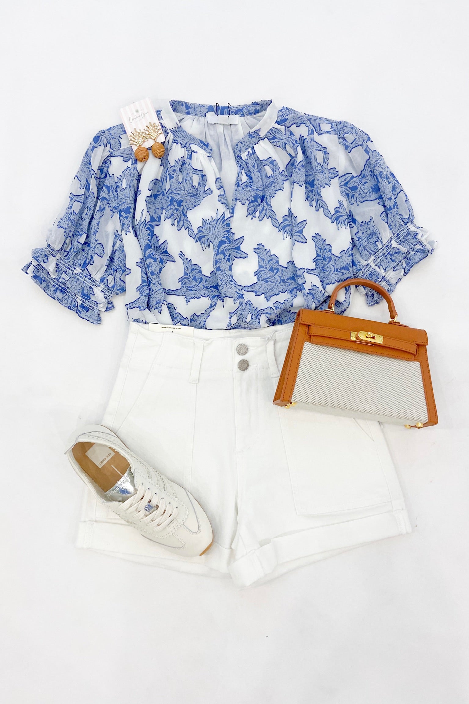 Blue Floral Blouse
