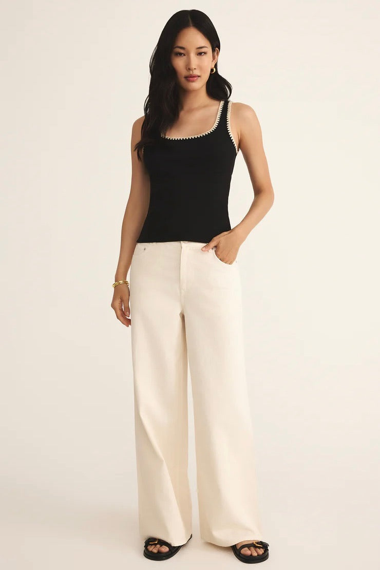 Jaidynn Rib Tank Black