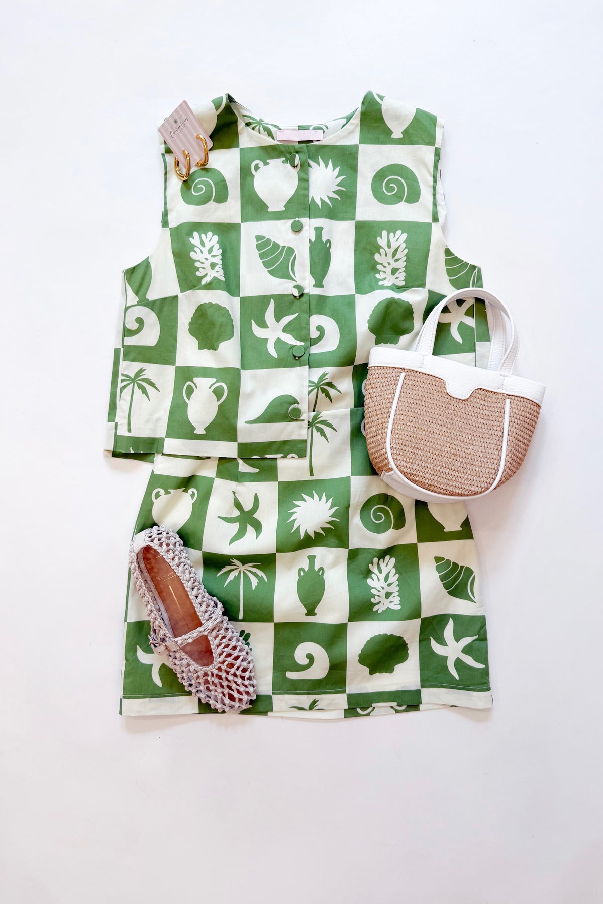 Ibiza Print Skirt Set