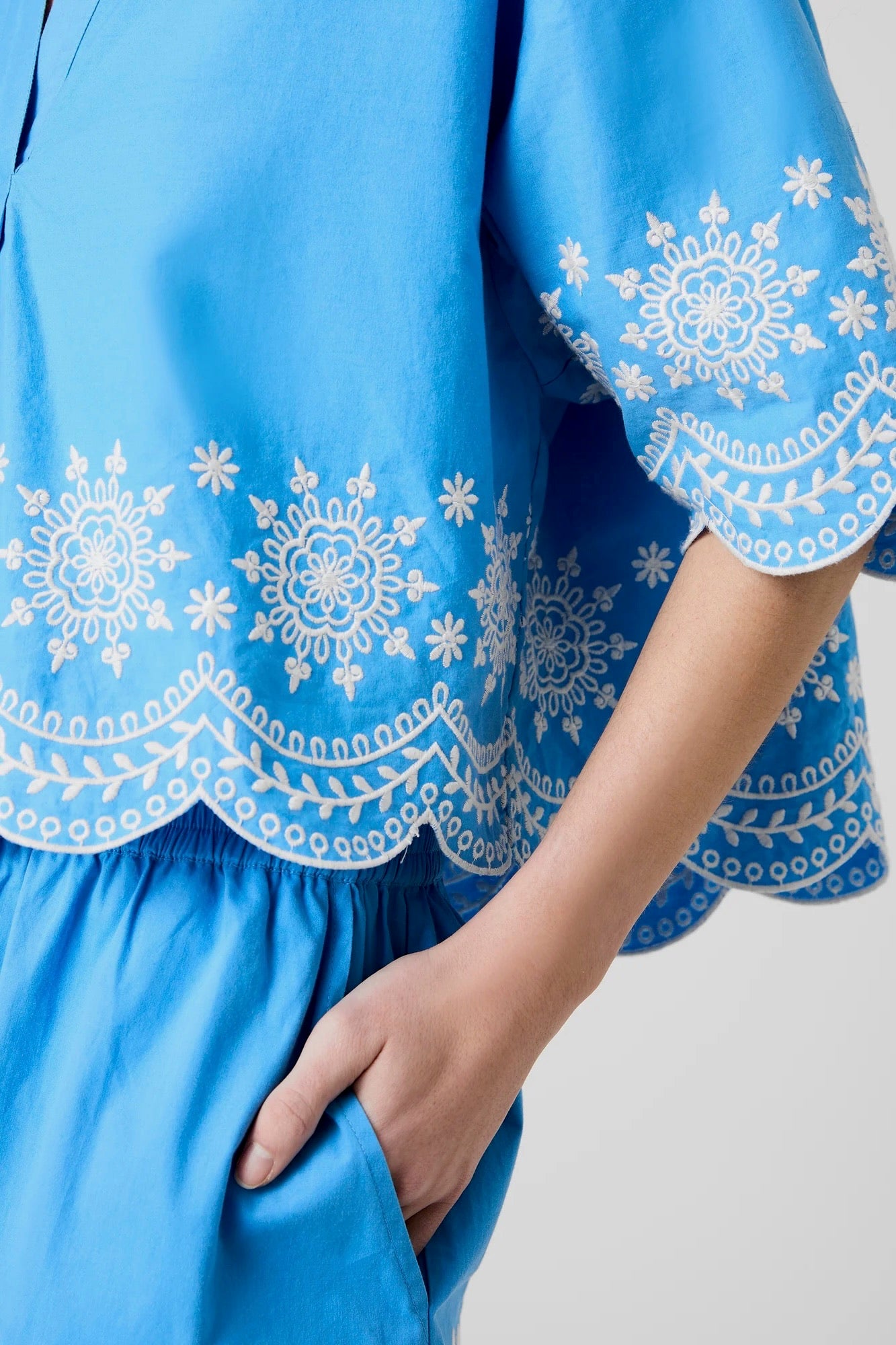 Alissa Cotton Embroidered Top