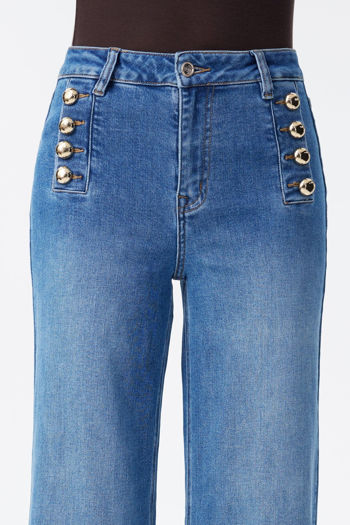 Casey High Rise Button Denim
