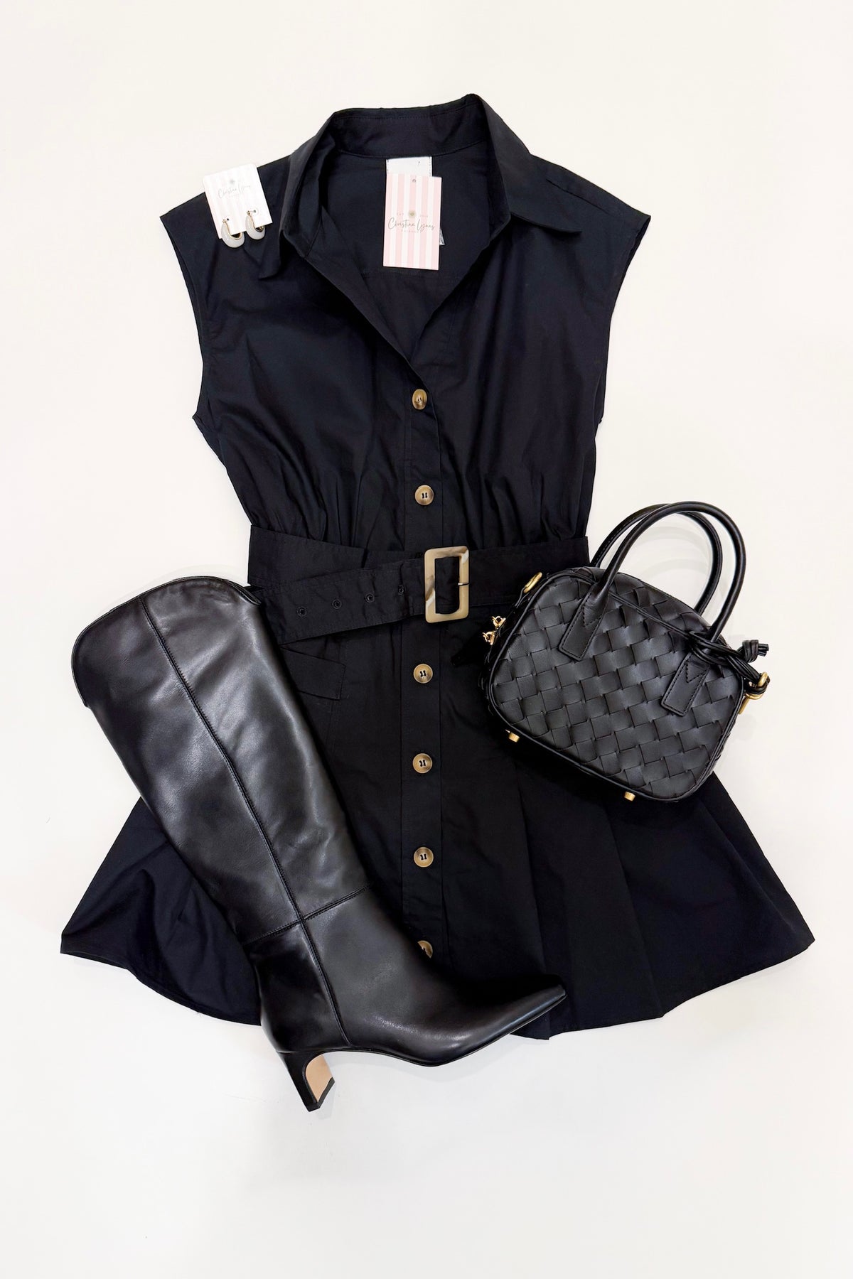 Katrina Poplin Dress Black
