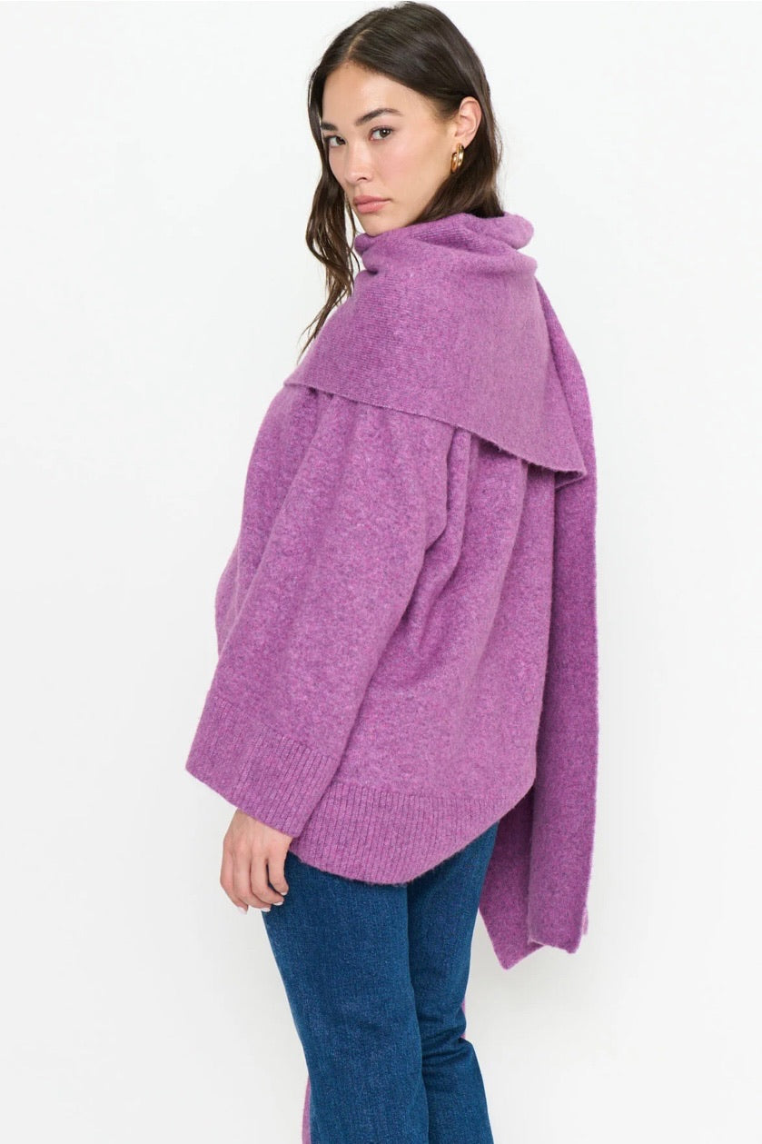 Oslo Tunic Sweater Purple Knit