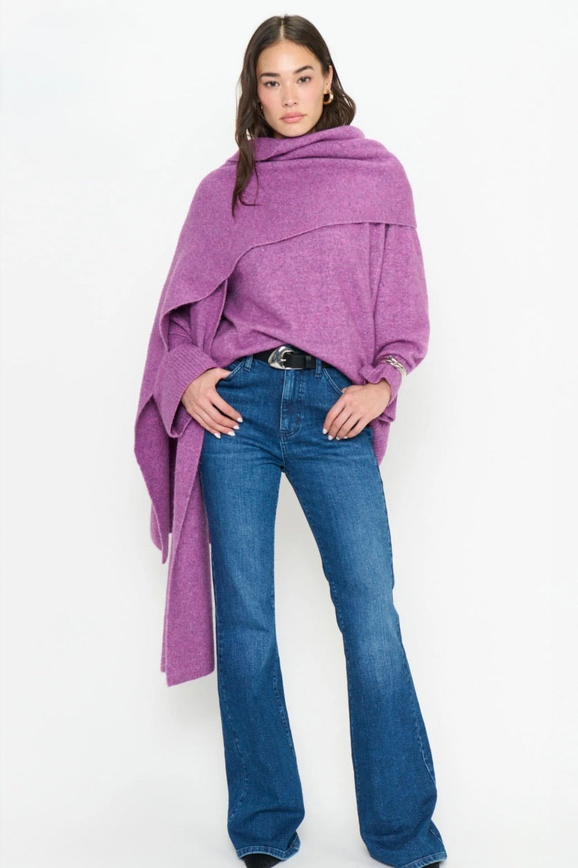 Oslo Tunic Sweater Purple Knit