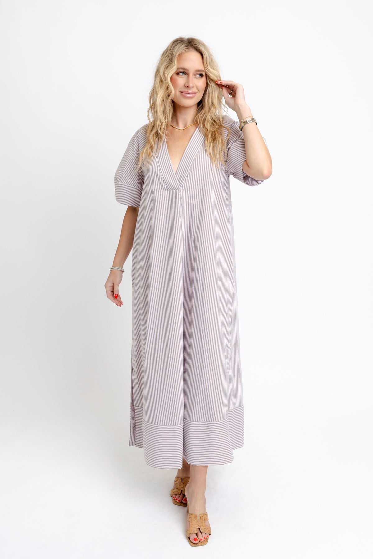 Kaylee Maxi Dress Blue Stripe