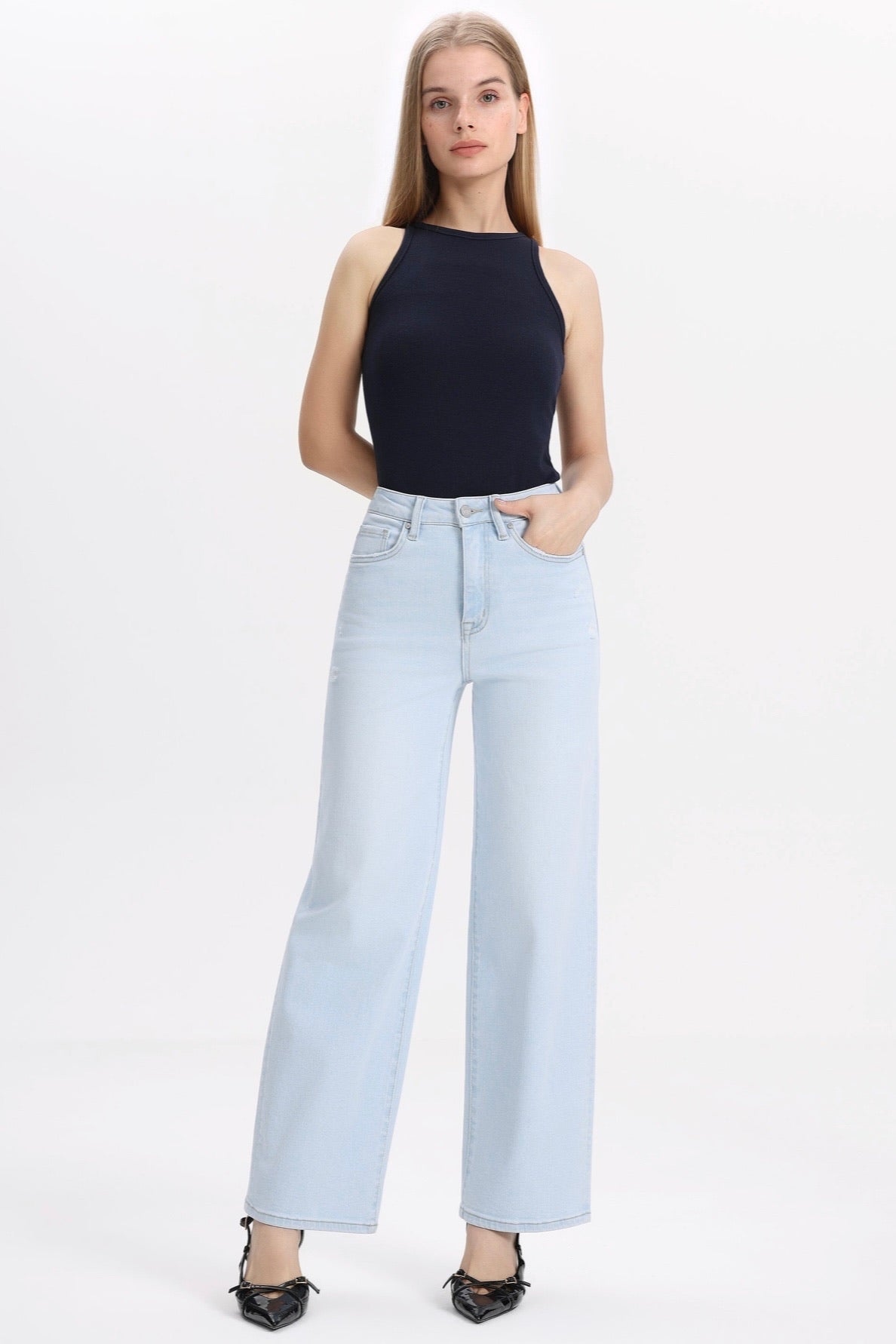 Camryn High Rise Tapered Denim