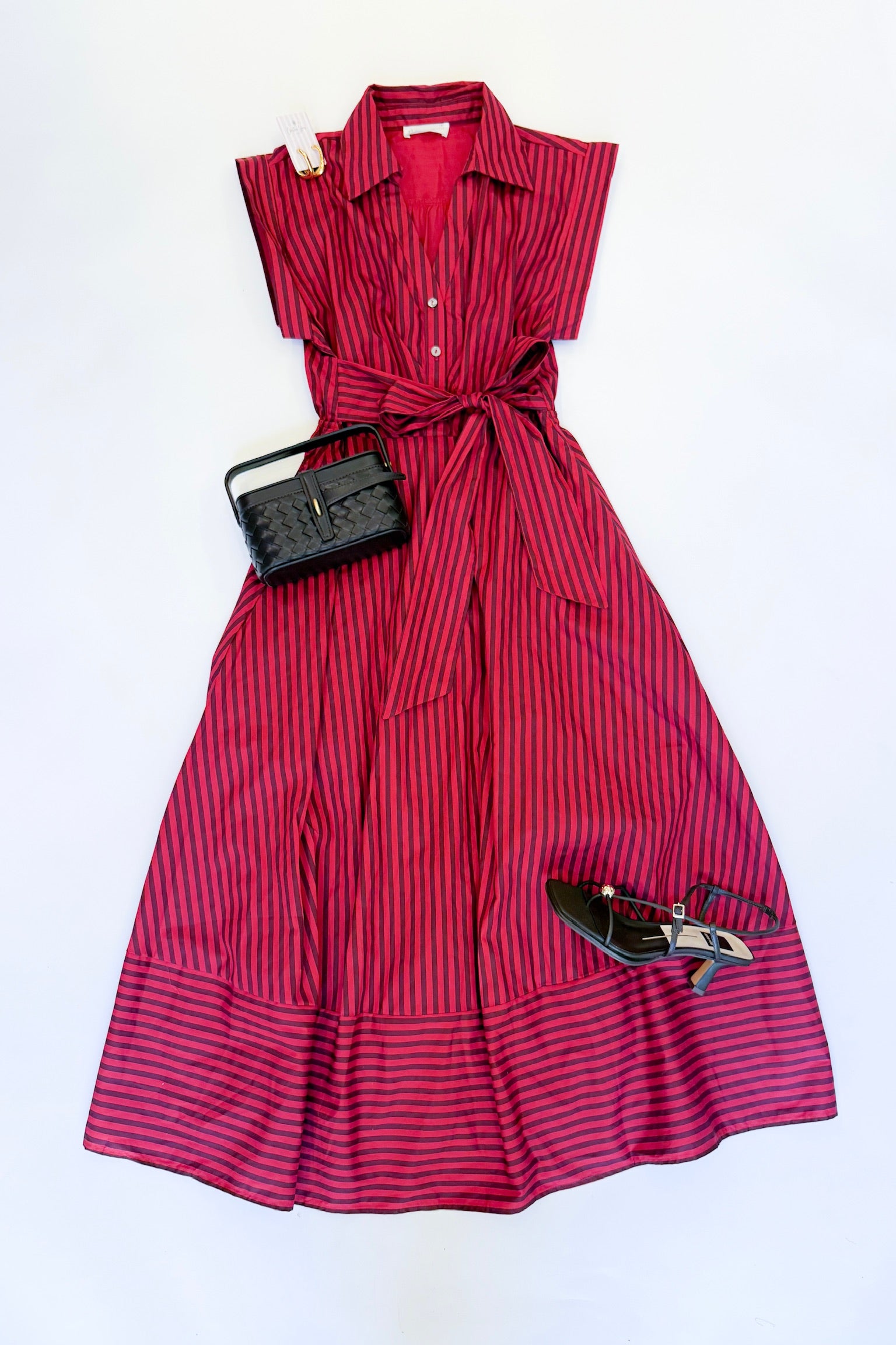 Meg Striped Midi Dress
