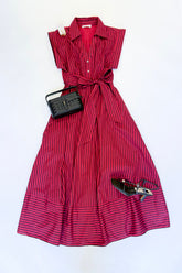 Meg Striped Midi Dress