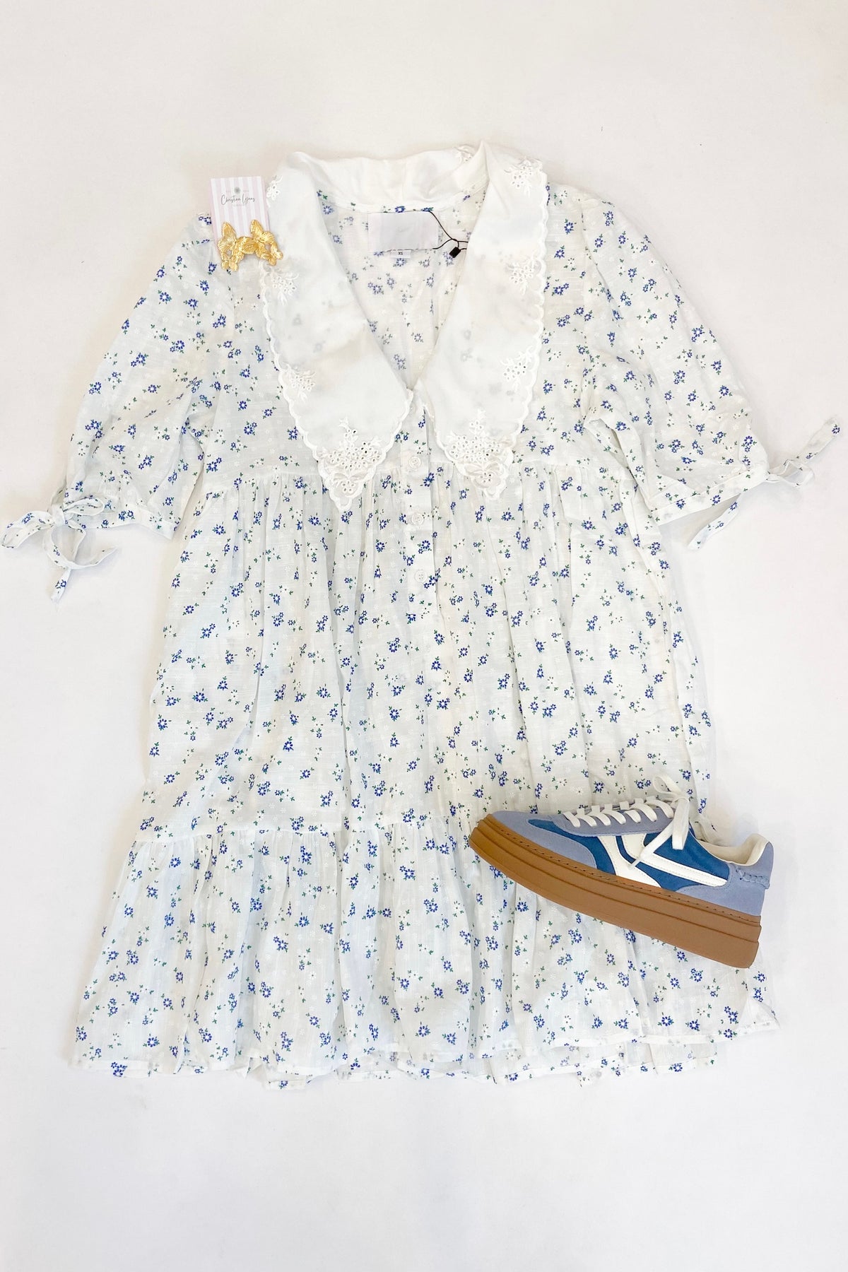 Aviva Dress Ditsy Blue