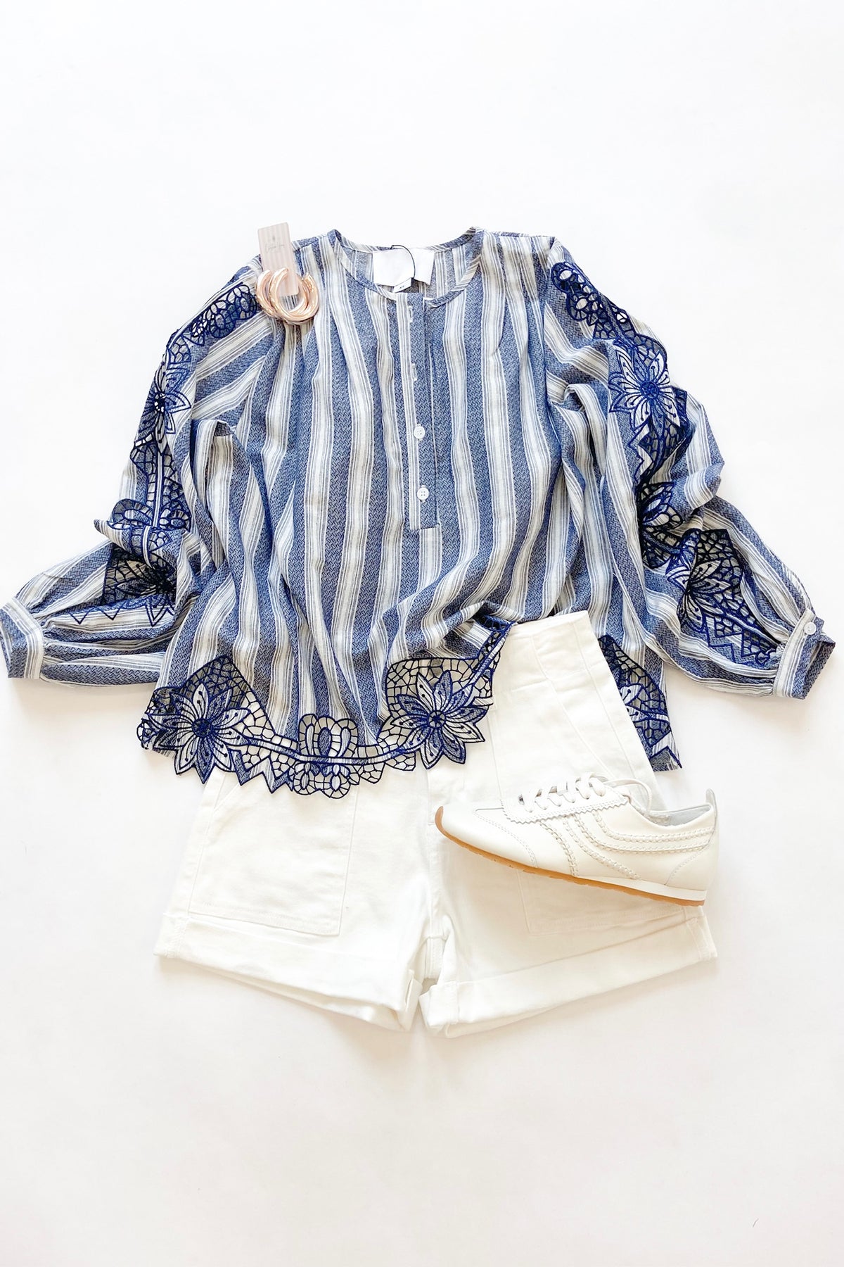 Samara Shirt Navy Stripe