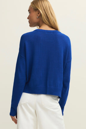 Sienna Palm Sweater Nautical