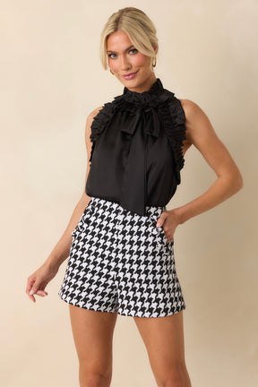 Bellamy Ruffle Top Black